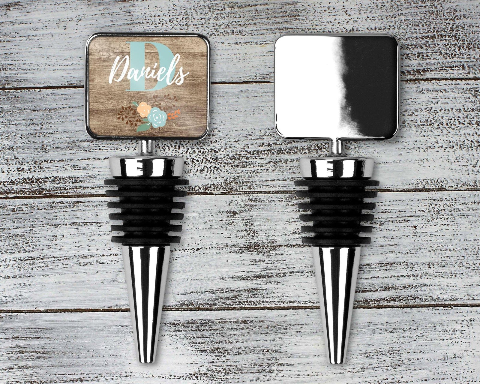 Personalized Wine Stopper | Custom Wine Accessories | Faux Wood Floral - This & That Solutions - Personalized Wine Stopper | Custom Wine Accessories | Faux Wood Floral - Personalized Gifts & Custom Home Decor
