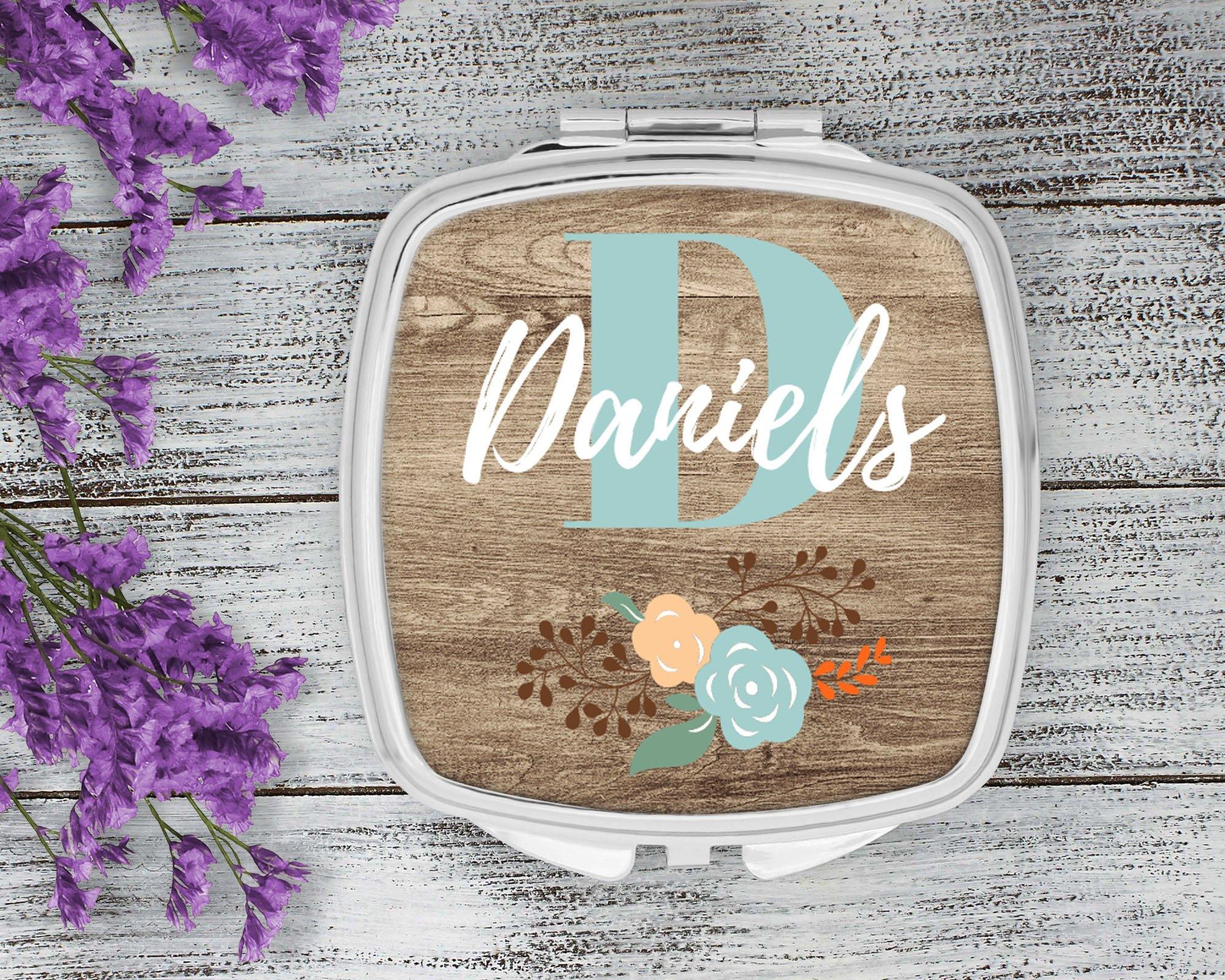 Personalized Compacts | Custom Compacts | Makeup & Cosmetics | Faux Wood Floral - This & That Solutions - Personalized Compacts | Custom Compacts | Makeup & Cosmetics | Faux Wood Floral - Personalized Gifts & Custom Home Decor