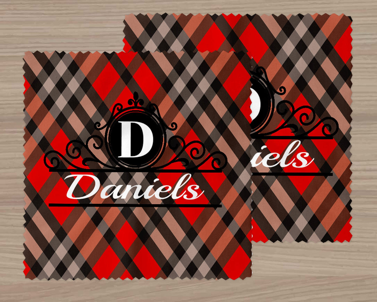 Eyeglass Cleaning Cloth | Custom Accessories | Red and Black Plaid