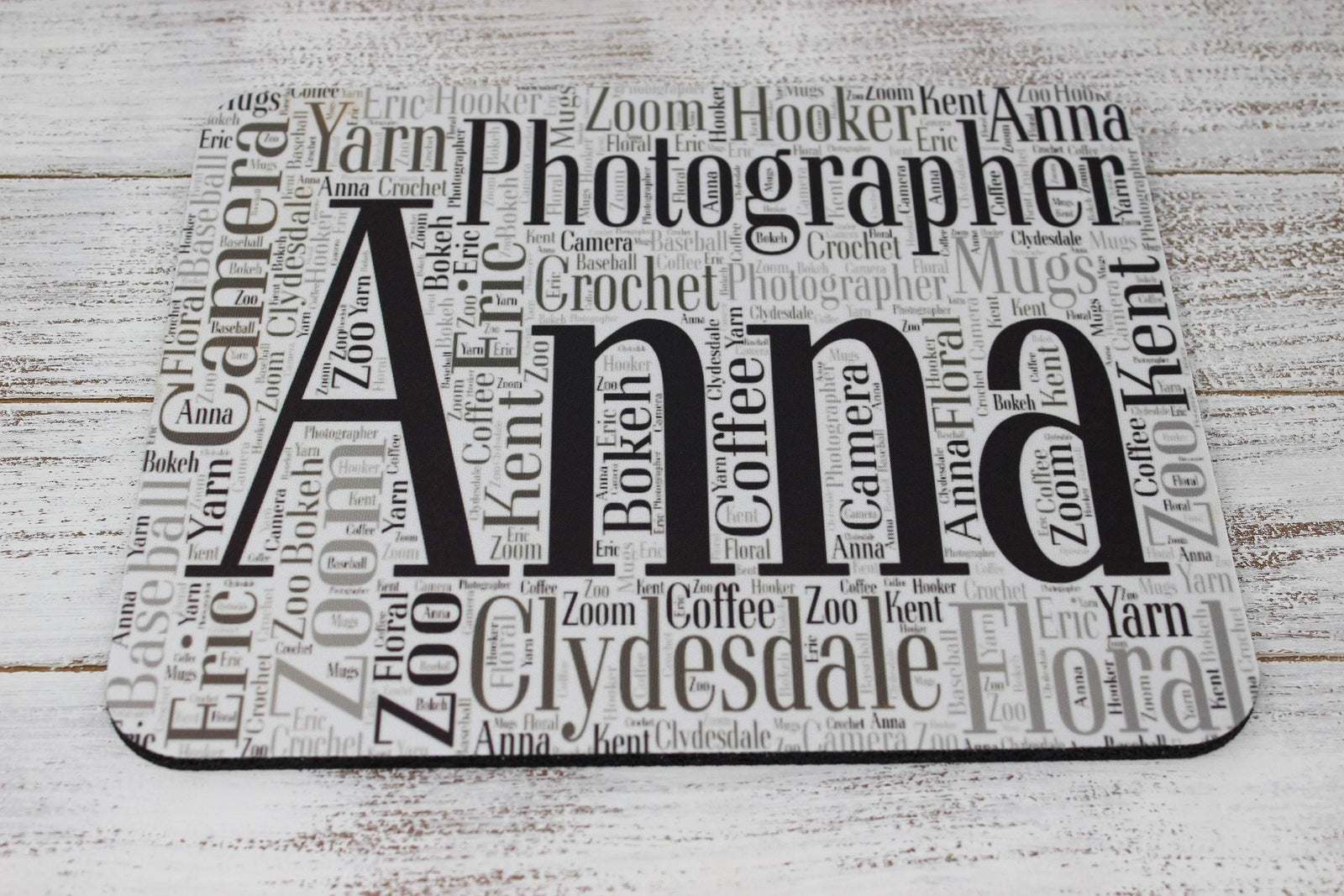 Monogrammed Mouse Pad | Personalized Mouse Pad | Word Cloud - This & That Solutions - Monogrammed Mouse Pad | Personalized Mouse Pad | Word Cloud - Personalized Gifts & Custom Home Decor