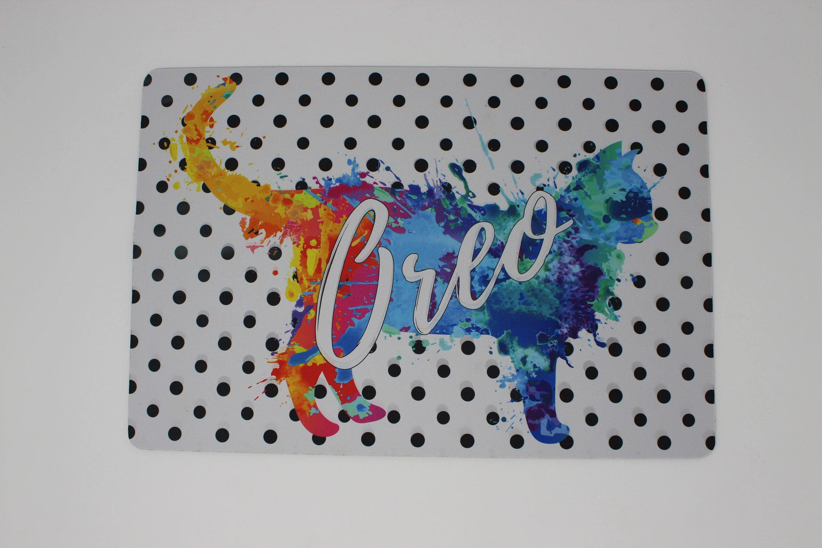 Personalized Pet Placemat | Custom Pet Placemat | Pet Accessories | Cat Polka Dot - This & That Solutions - Personalized Pet Placemat | Custom Pet Placemat | Pet Accessories | Cat Polka Dot - Personalized Gifts & Custom Home Decor