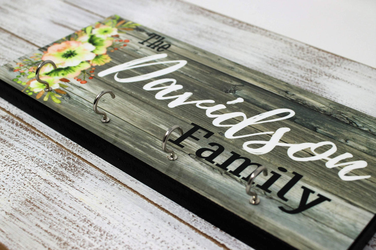 Personalized Key Hanger | Custom Key Rack | Floral Wood - This &amp; That Solutions - Personalized Key Hanger | Custom Key Rack | Floral Wood - Personalized Gifts &amp; Custom Home Decor