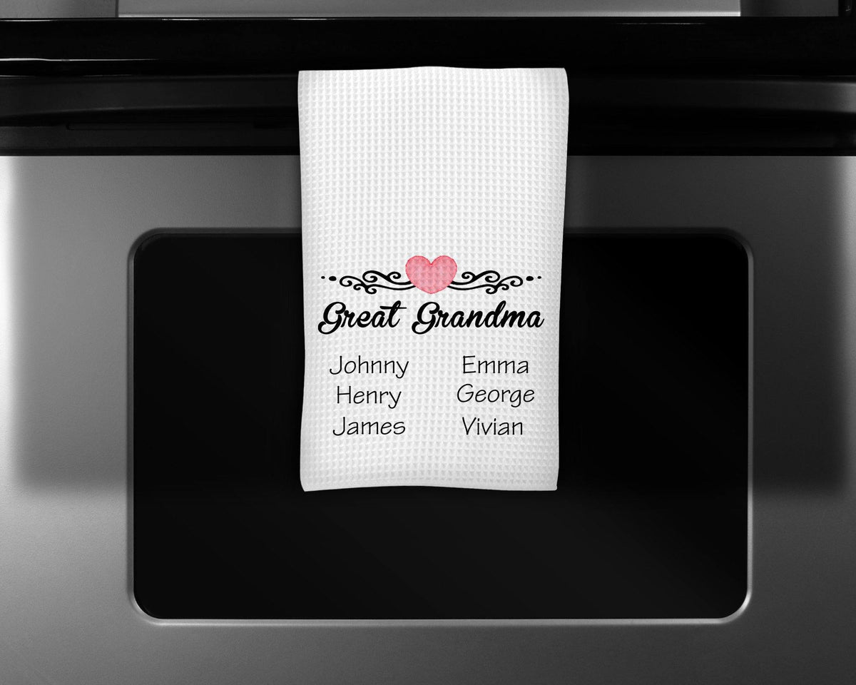 Personalized Hand Towel Waffle Textured | Custom Kitchen Gifts | Great Grandma - This &amp; That Solutions - Personalized Hand Towel Waffle Textured | Custom Kitchen Gifts | Great Grandma - Personalized Gifts &amp; Custom Home Decor