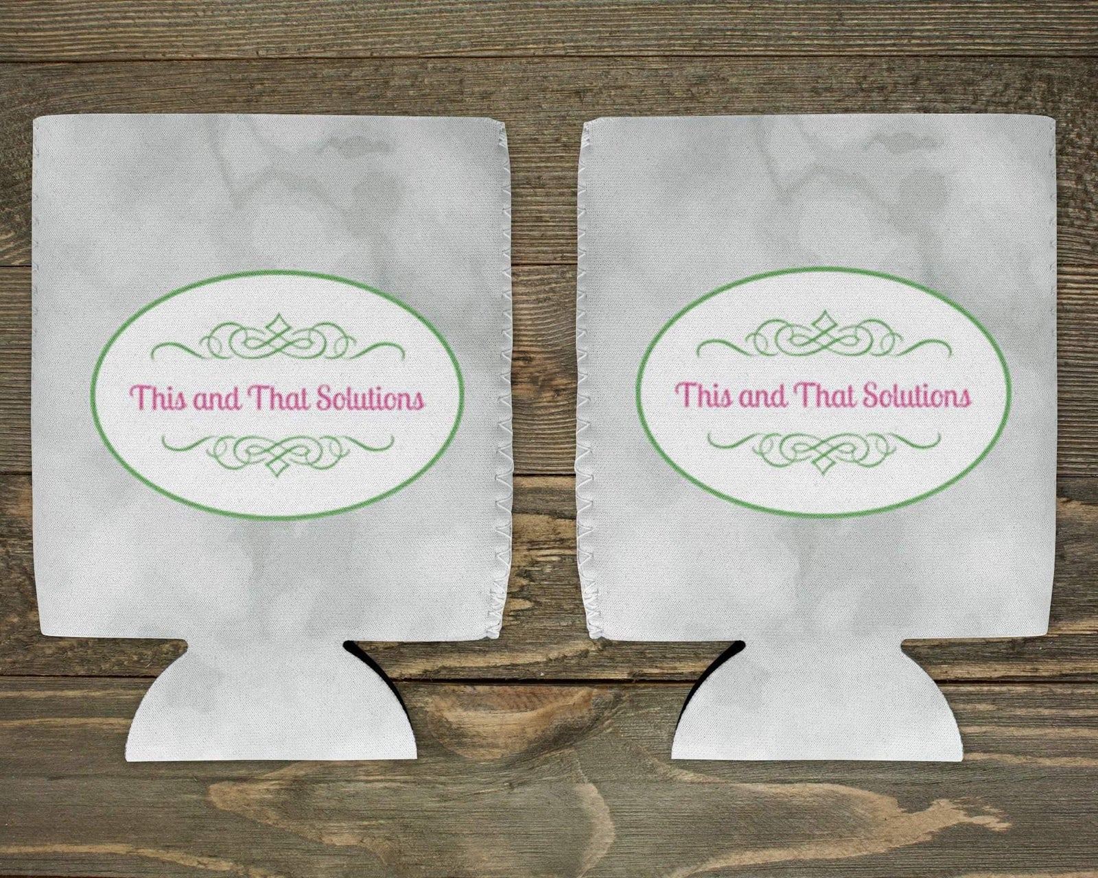 Personalized Drink Beverage Insulator | Monogrammed Cozie | Company Logo - This & That Solutions - Personalized Drink Beverage Insulator | Monogrammed Cozie | Company Logo - Personalized Gifts & Custom Home Decor