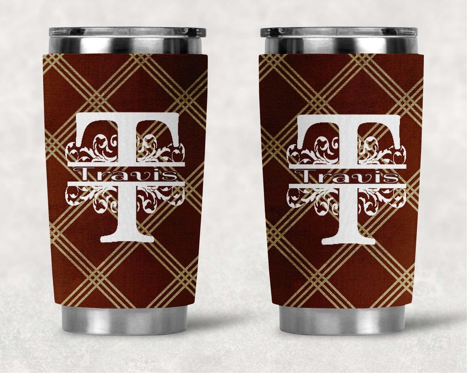 Personalized Yeti Wraps | Custom Yeti Accessories | Brown Argyle - This & That Solutions - Personalized Yeti Wraps | Custom Yeti Accessories | Brown Argyle - Personalized Gifts & Custom Home Decor