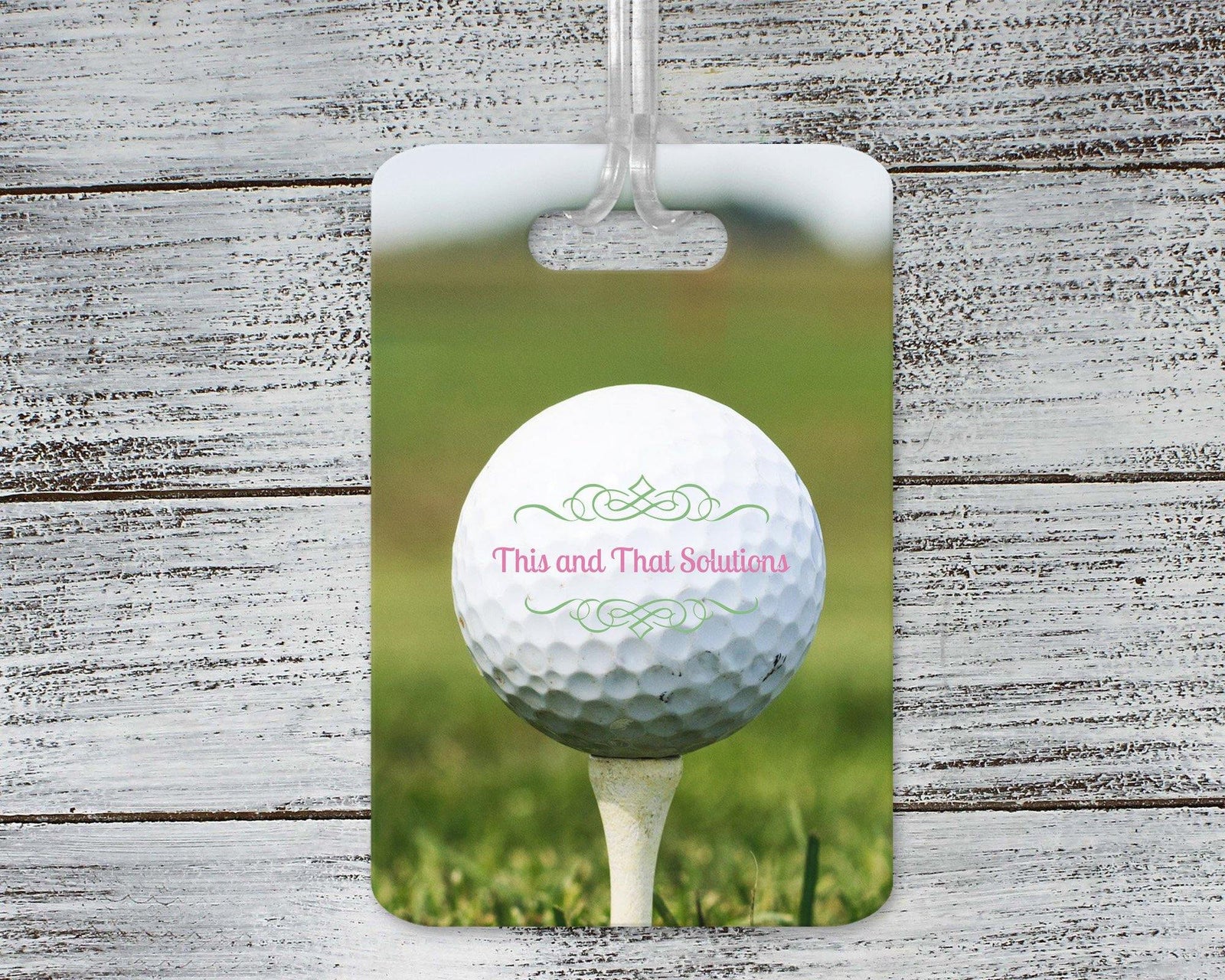 This & That Solutions - Personalized Luggage Tag | Custom Monogram Bag Tag | Company Logo Golf - Personalized Gifts & Custom Home Decor