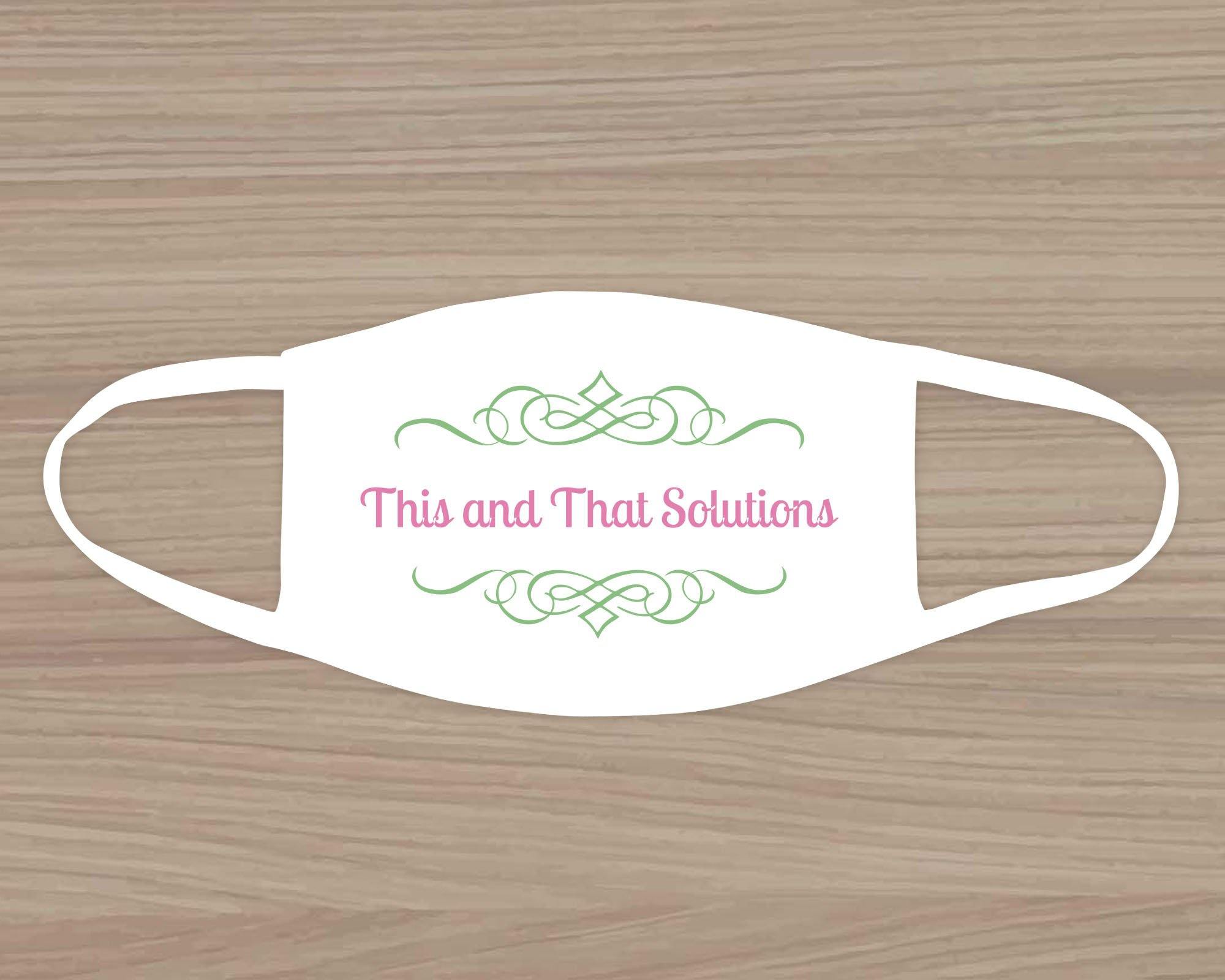 Personalized Face Mask | Custom Face Coverings | Company Logo - This & That Solutions - Personalized Face Mask | Custom Face Coverings | Company Logo - Personalized Gifts & Custom Home Decor