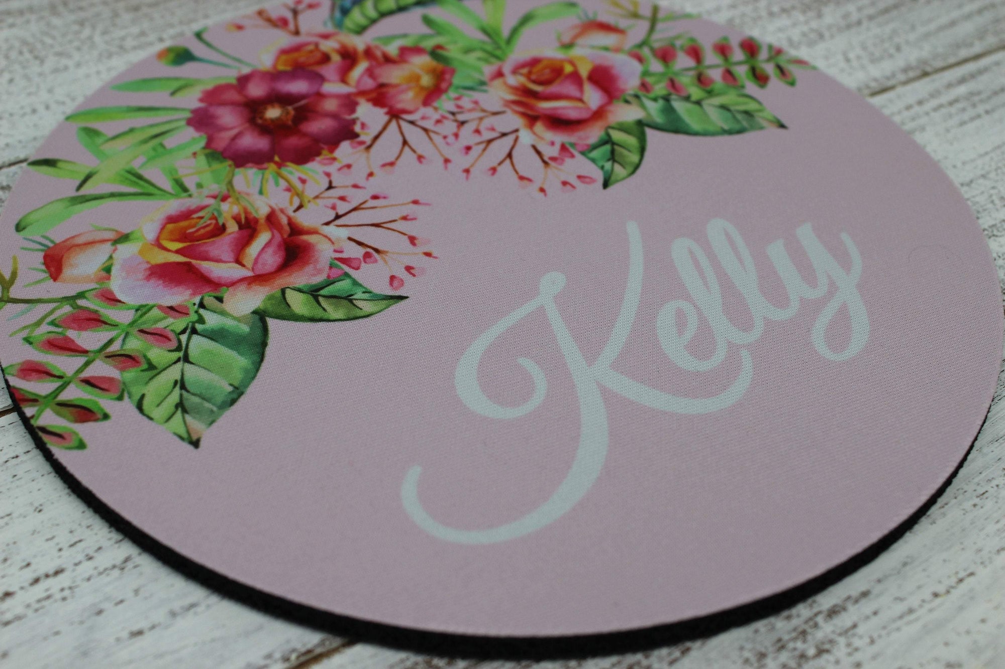 Monogrammed Mouse Pad | Personalized Mouse Pad | Floral - This & That Solutions - Monogrammed Mouse Pad | Personalized Mouse Pad | Floral - Personalized Gifts & Custom Home Decor