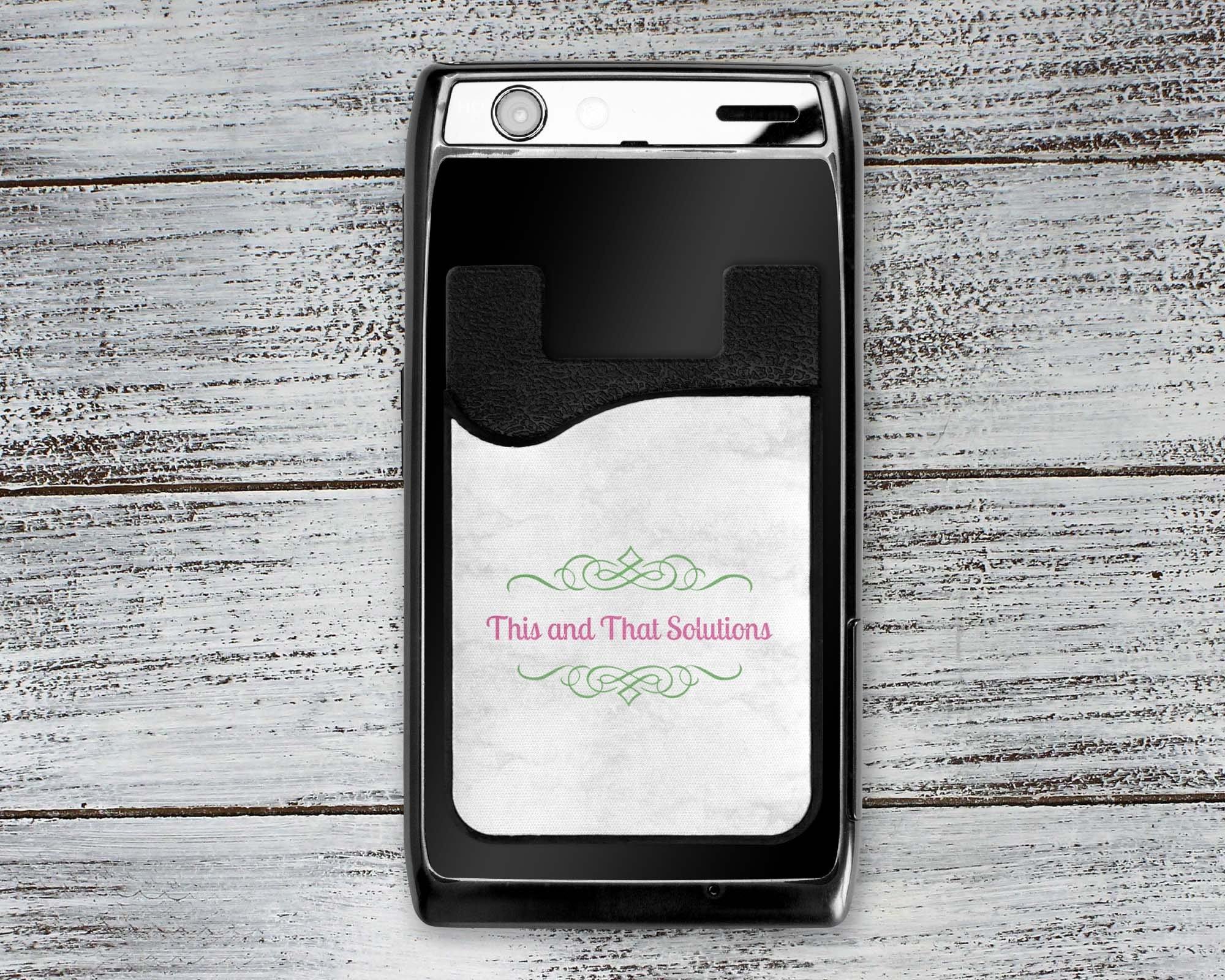 Personalized Cell Phone Caddy | Monogram Phone Wallet | Company Logo - This & That Solutions - Personalized Cell Phone Caddy | Monogram Phone Wallet | Company Logo - Personalized Gifts & Custom Home Decor