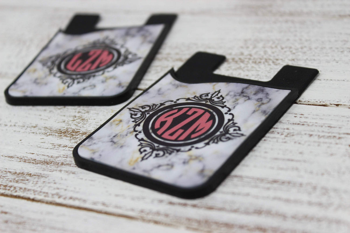Personalized Cell Phone Caddy | Monogram Phone Wallet | Marble Monogram - This &amp; That Solutions - Personalized Cell Phone Caddy | Monogram Phone Wallet | Marble Monogram - Personalized Gifts &amp; Custom Home Decor