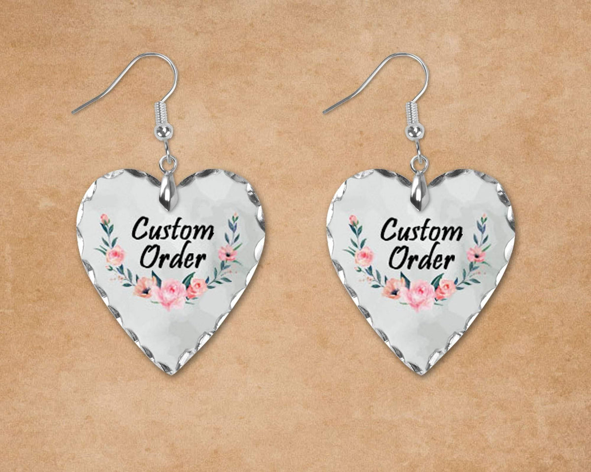 Custom Jewelry | Personalized Jewelry | Scalloped Charm Earrings | Custom Order - This &amp; That Solutions - Custom Jewelry | Personalized Jewelry | Scalloped Charm Earrings | Custom Order - Personalized Gifts &amp; Custom Home Decor