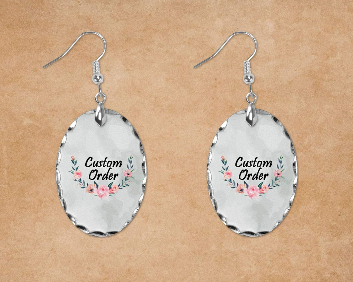 Custom Jewelry | Personalized Jewelry | Scalloped Charm Earrings | Custom Order - This &amp; That Solutions - Custom Jewelry | Personalized Jewelry | Scalloped Charm Earrings | Custom Order - Personalized Gifts &amp; Custom Home Decor