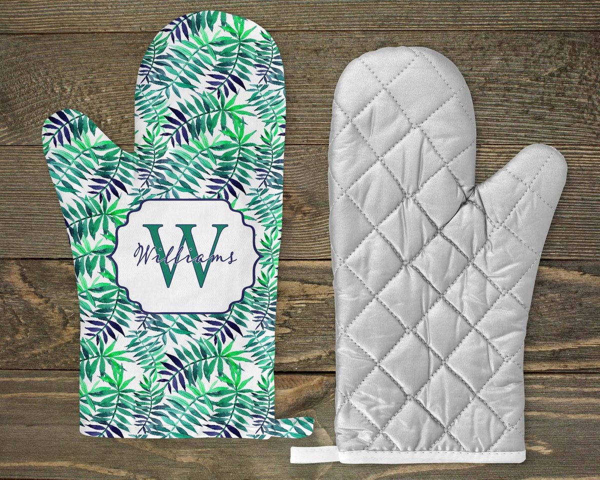 Personalized Pot Holders | Custom Kitchen Decor | Blue and Green Fern - This &amp; That Solutions - Personalized Pot Holders | Custom Kitchen Decor | Blue and Green Fern - Personalized Gifts &amp; Custom Home Decor