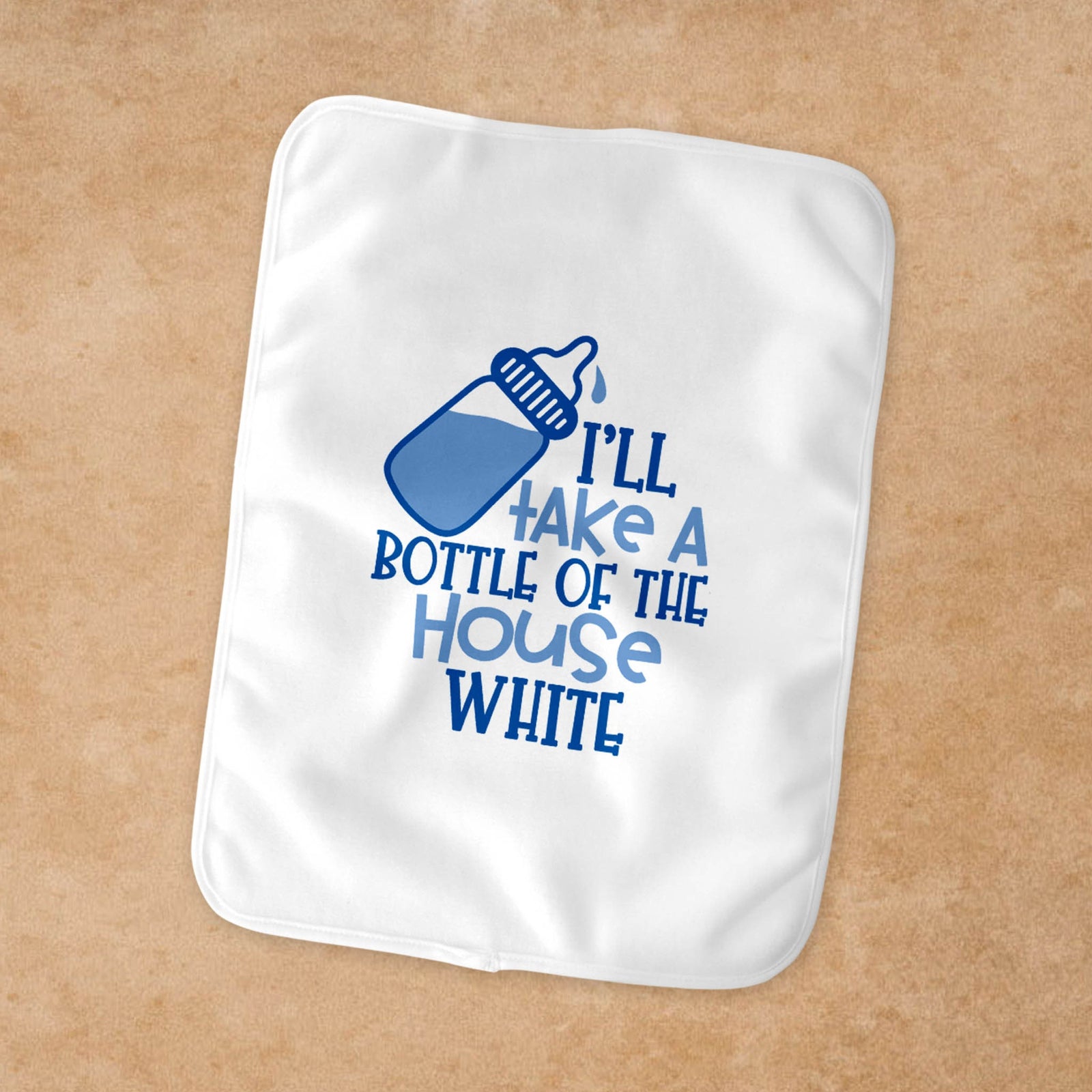 Personalized Burp Cloth | Custom Baby Gifts | Baby Shower | House White