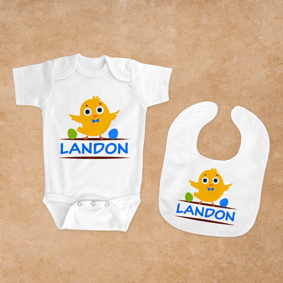 Personalized Baby Bib | Custom Baby Gifts | Baby Shower | Little Boy Chicken