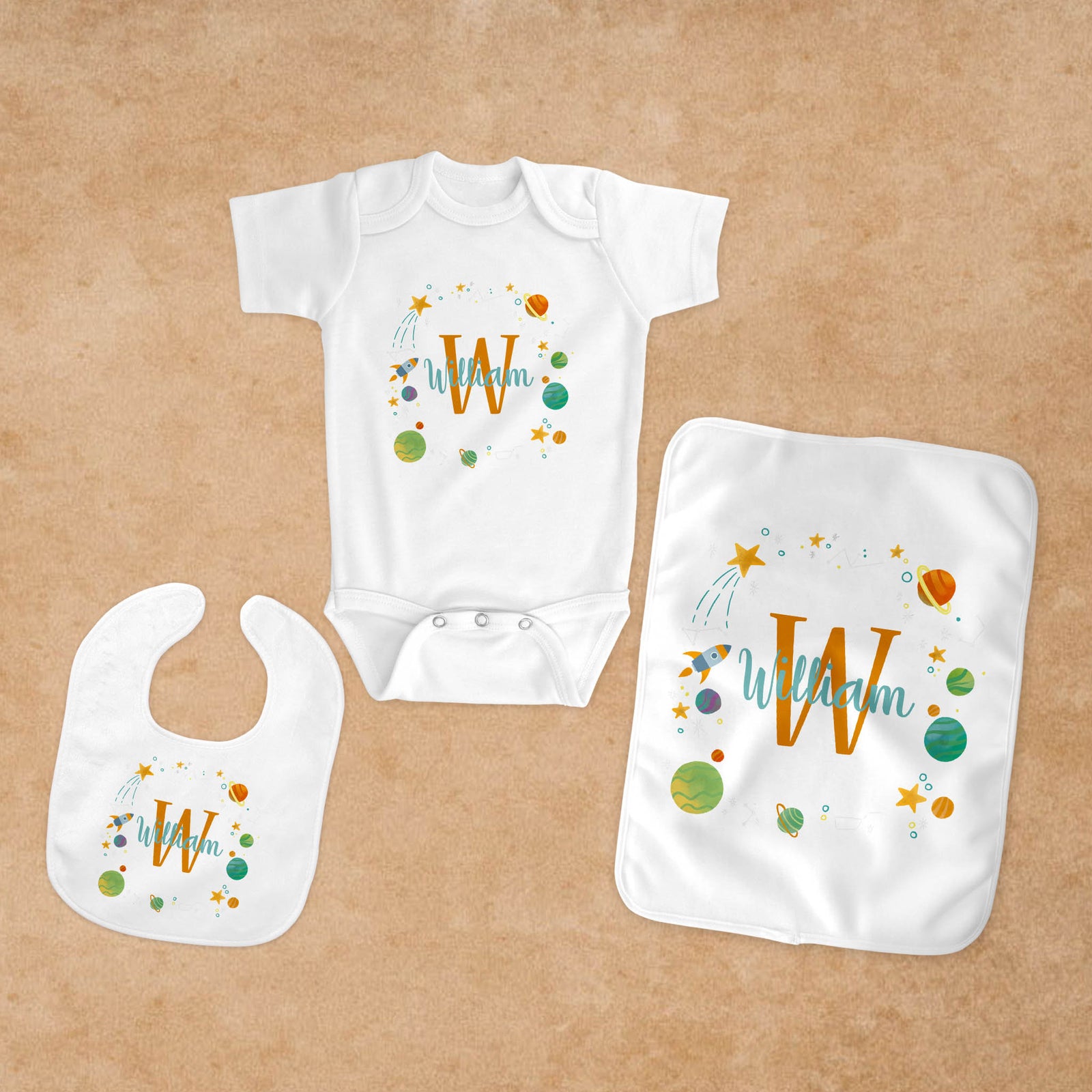 Personalized Baby Baby Bundle | Custom Baby Gifts | Baby Shower | Outerspace