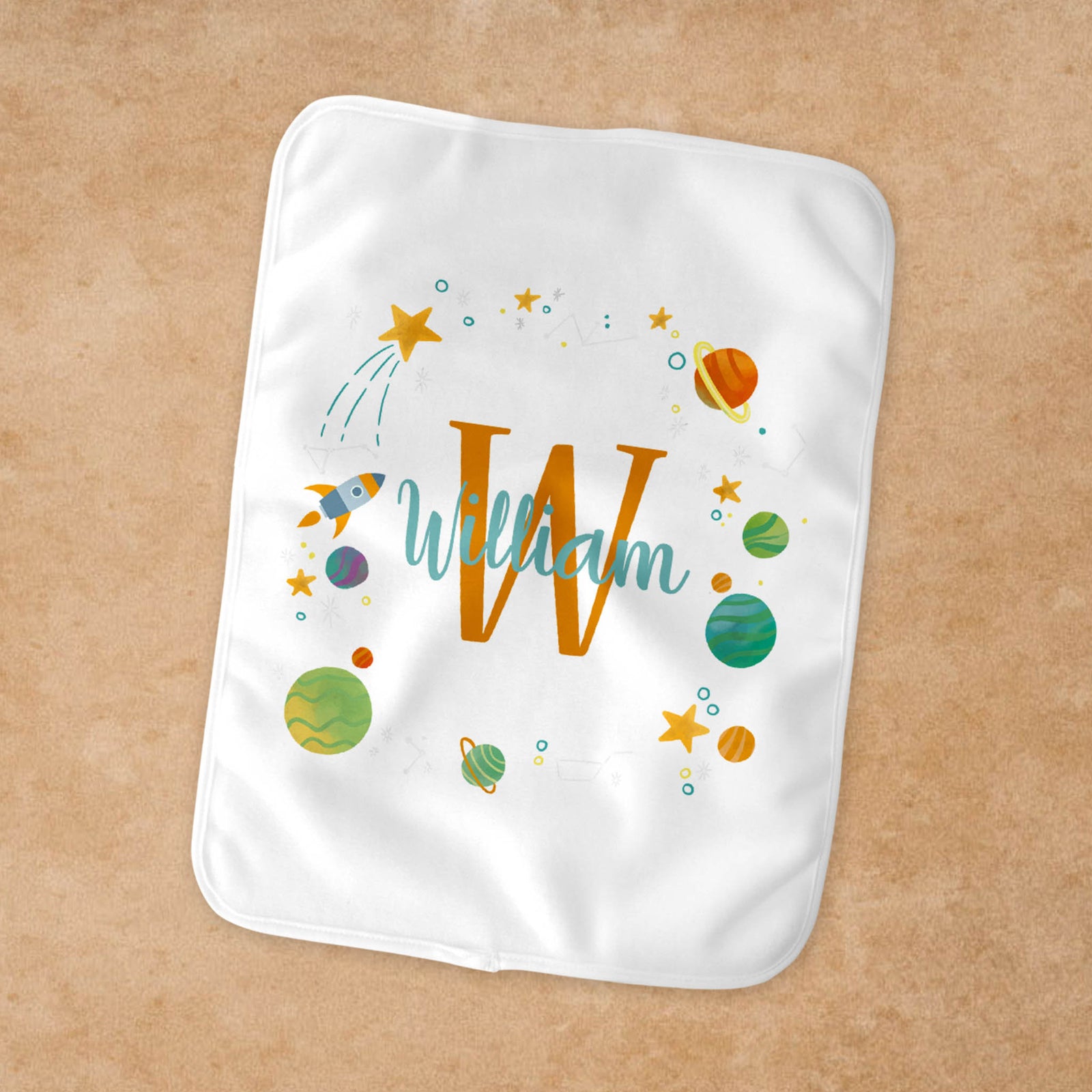 Personalized Burp Cloth | Custom Baby Gifts | Baby Shower | Outerspace