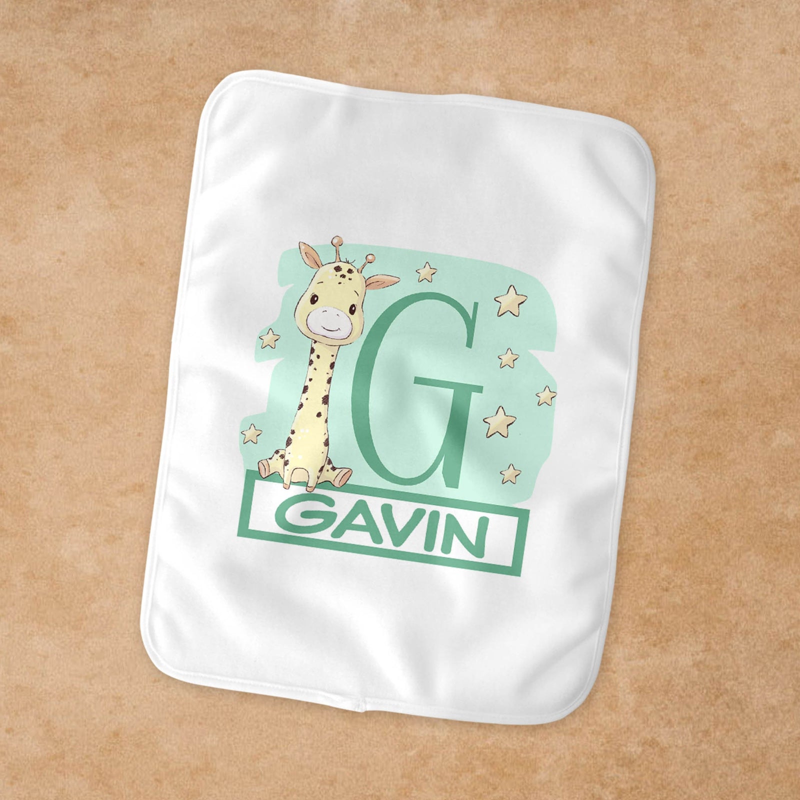 Personalized Burp Cloth | Custom Baby Gifts | Baby Shower | Baby Giraffe