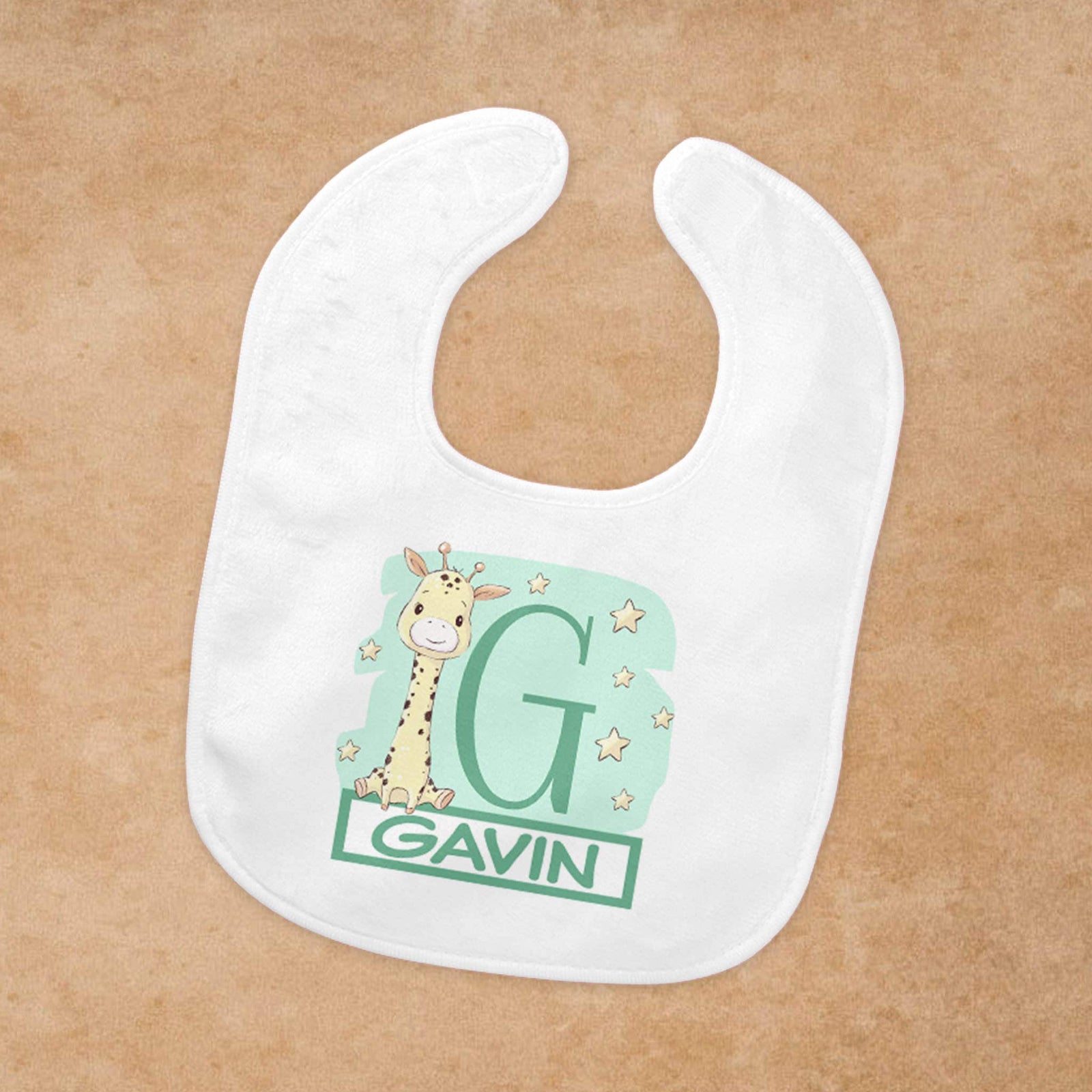 Personalized Baby Bib | Custom Baby Gifts | Baby Shower | Baby Giraffe