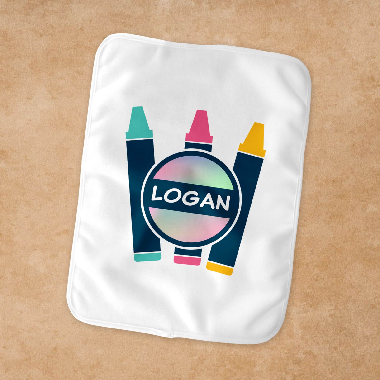 Personalized Burp Cloth | Custom Baby Gifts | Baby Shower | Crayon