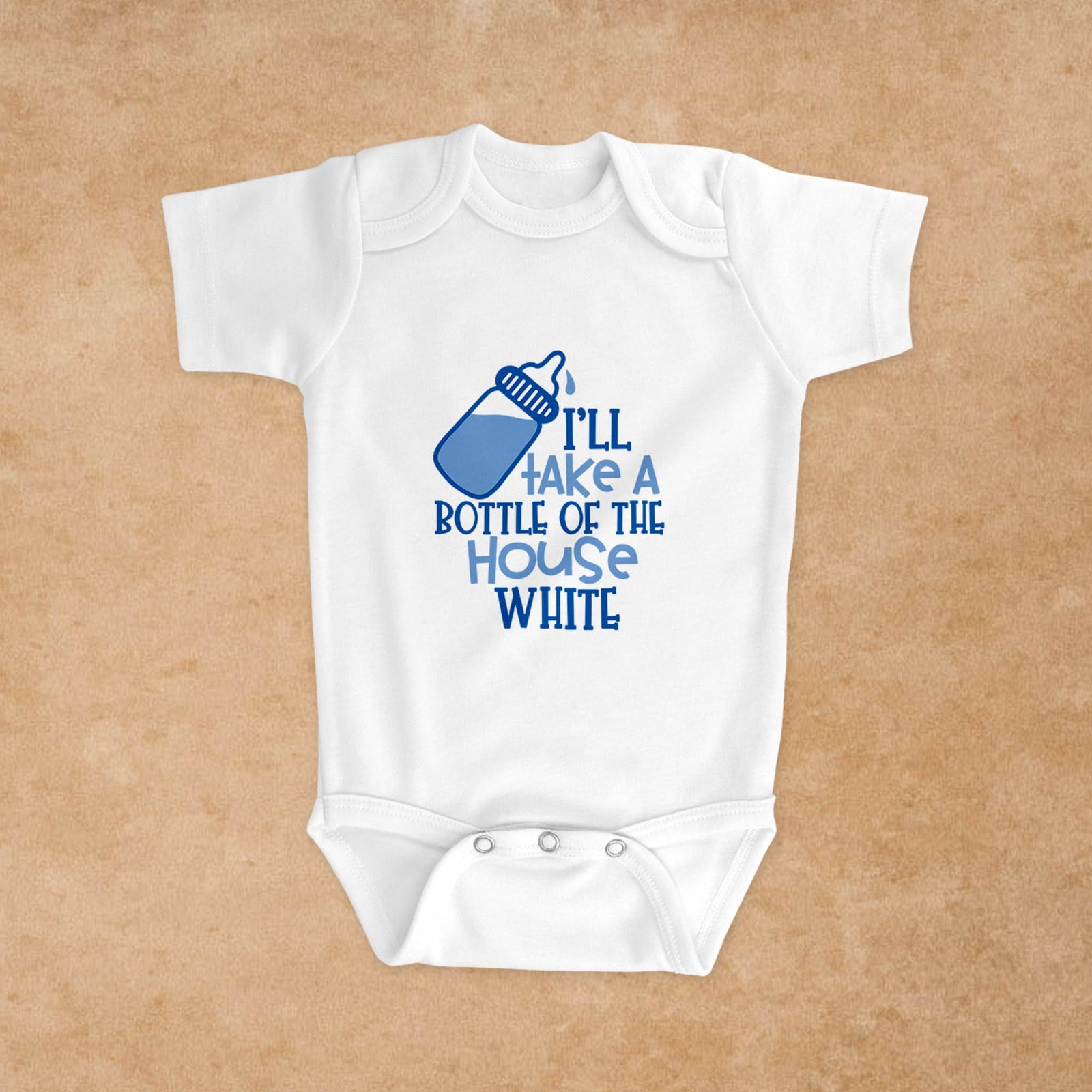 Personalized Baby Onesie | Custom Baby Gifts | Baby Shower | House White