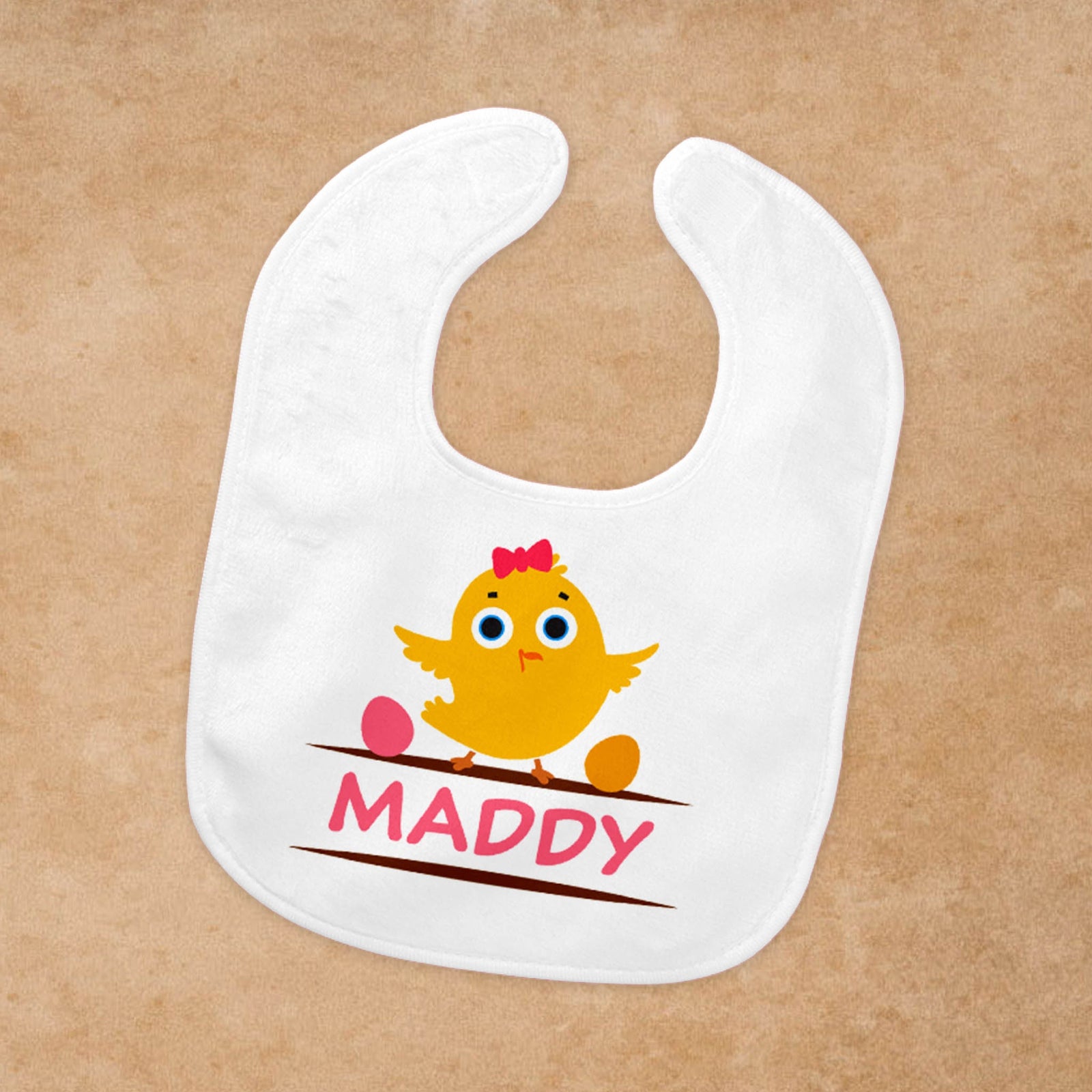 Personalized Baby Bib | Custom Baby Gifts | Baby Shower | Little Girl Chicken