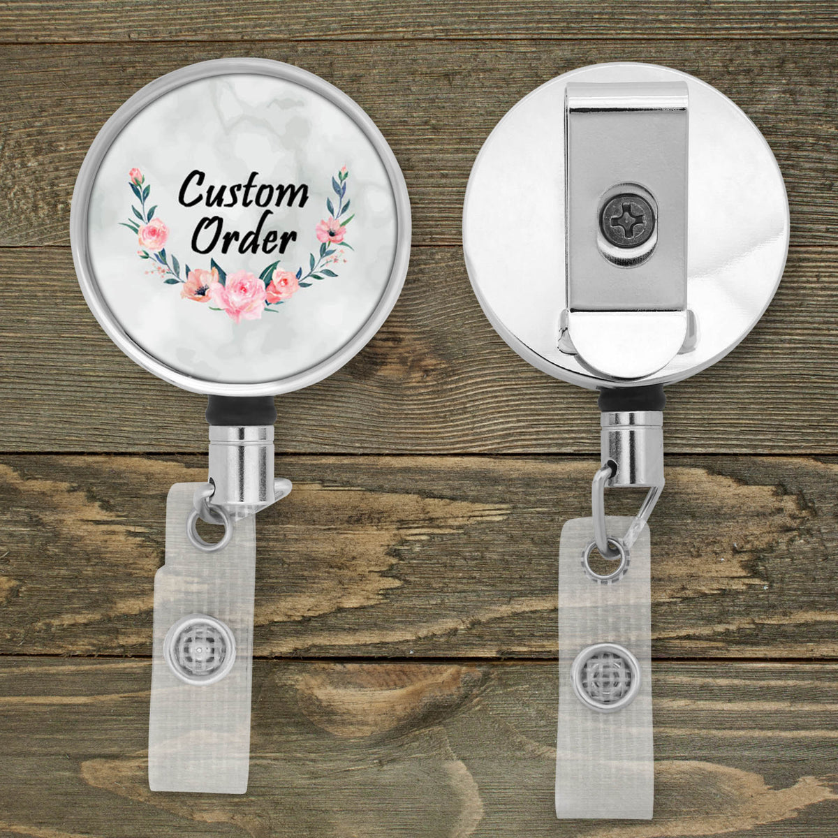 Customized Badge Reel | Personalized Office Accessories | Photo Badge Reel | Custom Order