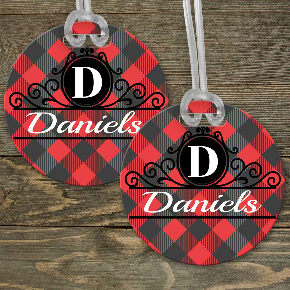 This &amp; That Solutions - Personalized Luggage Tag | Custom Monogram Bag Tag | Buffalo Plaid - Personalized Gifts &amp; Custom Home Decor