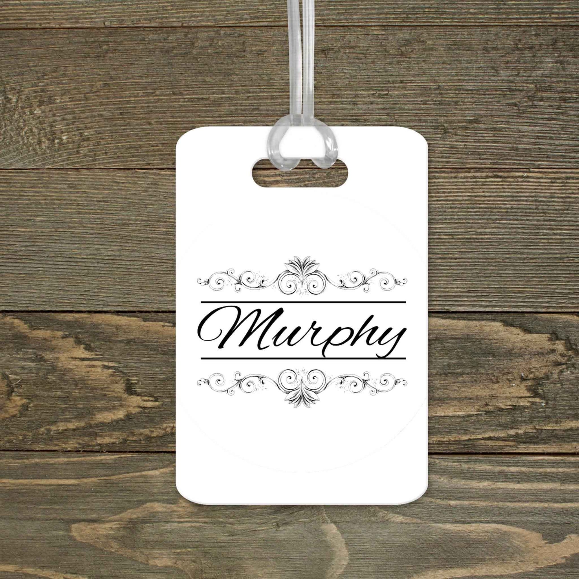 This & That Solutions - Personalized Luggage Tag | Custom Monogram Bag Tag | Decorative Vine - Personalized Gifts & Custom Home Decor