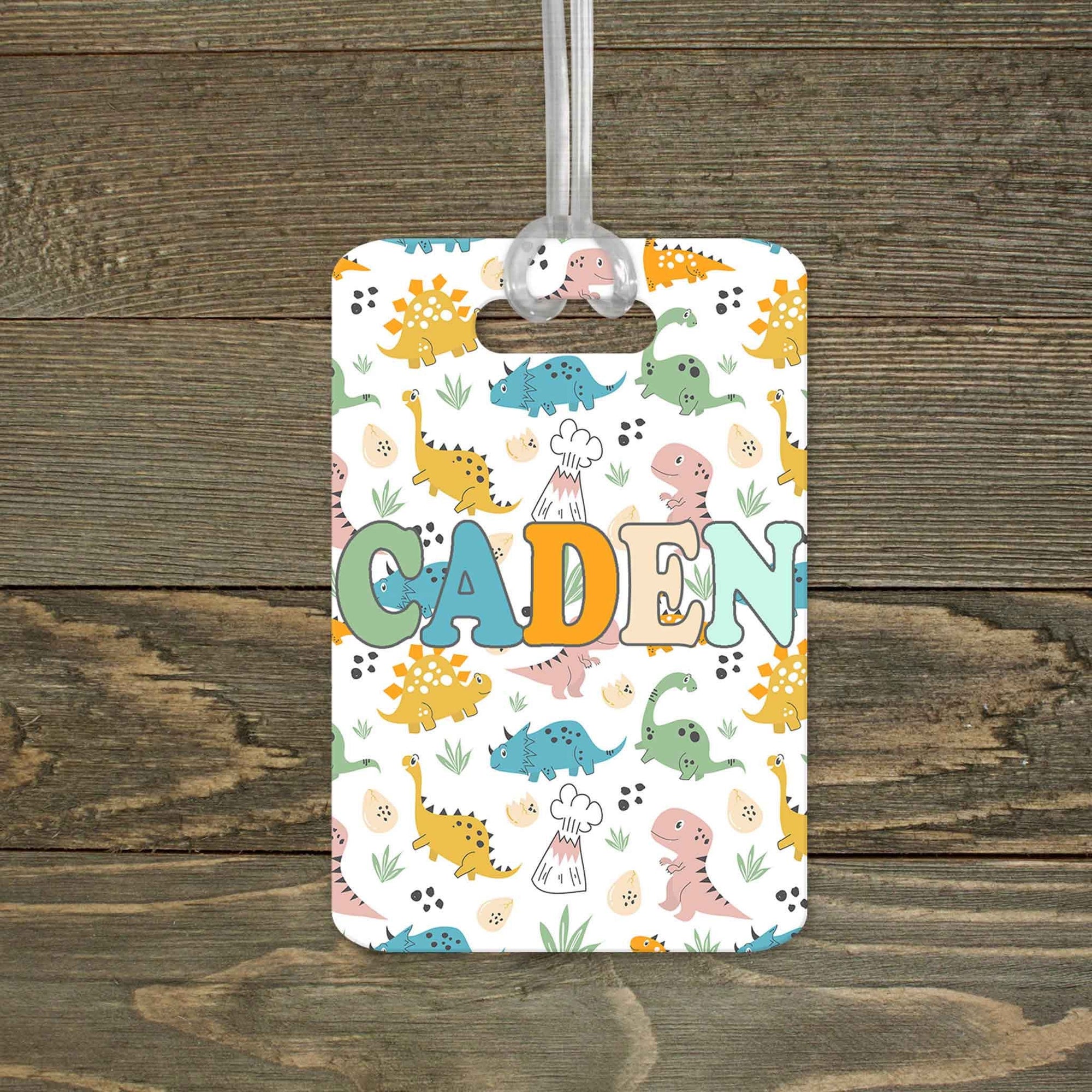 This & That Solutions - Personalized Luggage Tag | Custom Monogram Bag Tag | Dino - Personalized Gifts & Custom Home Decor
