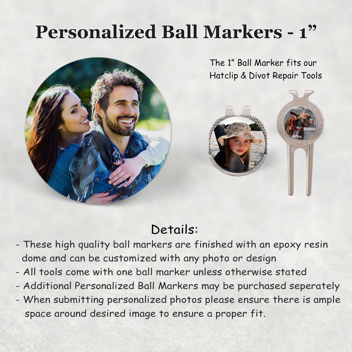 Personalized Divot Repair Tool | Golf Accessories | Golf Gifts | Custom Family Photo