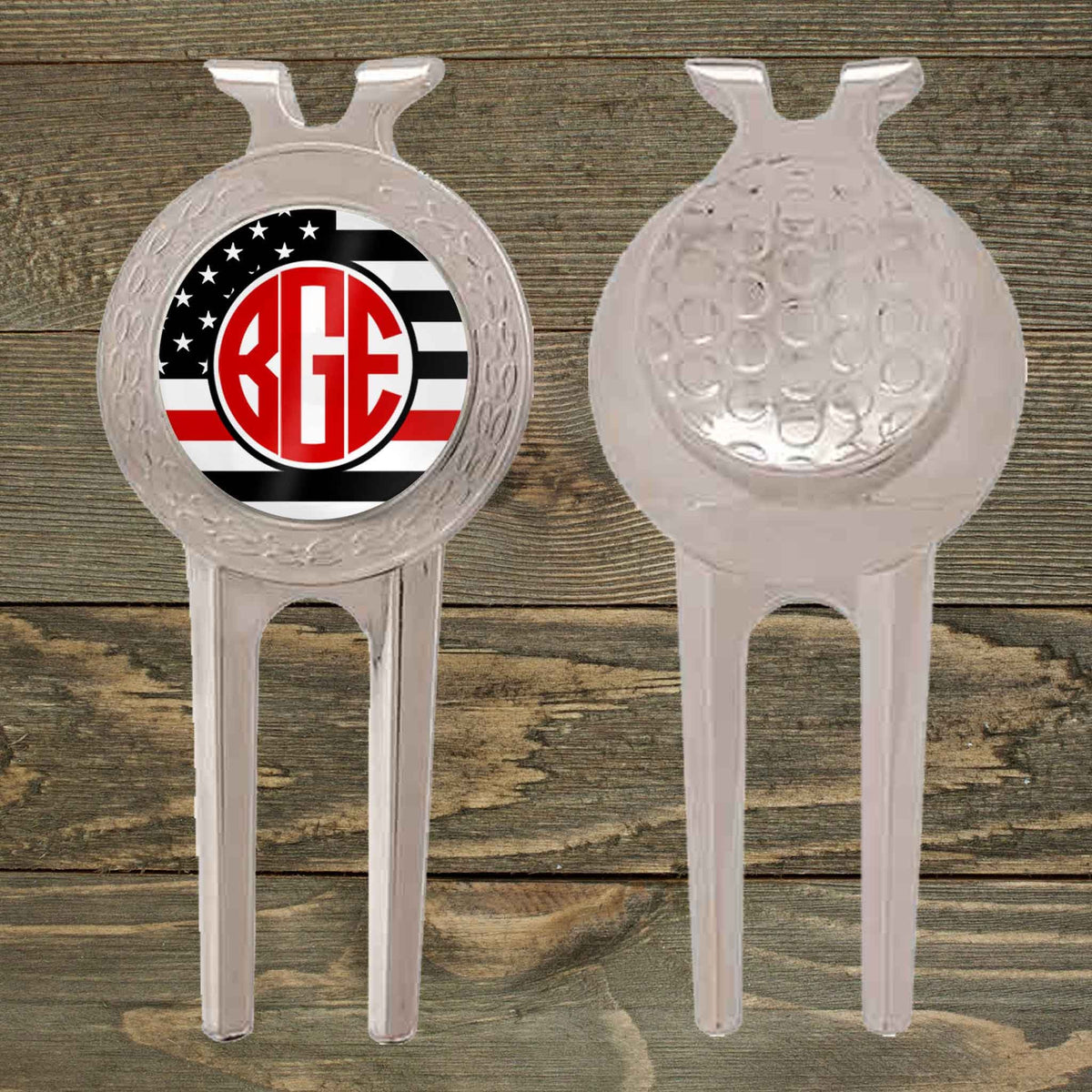 Personalized Divot Repair Tool | Golf Accessories | Golf Gifts | Firefighter Red Line