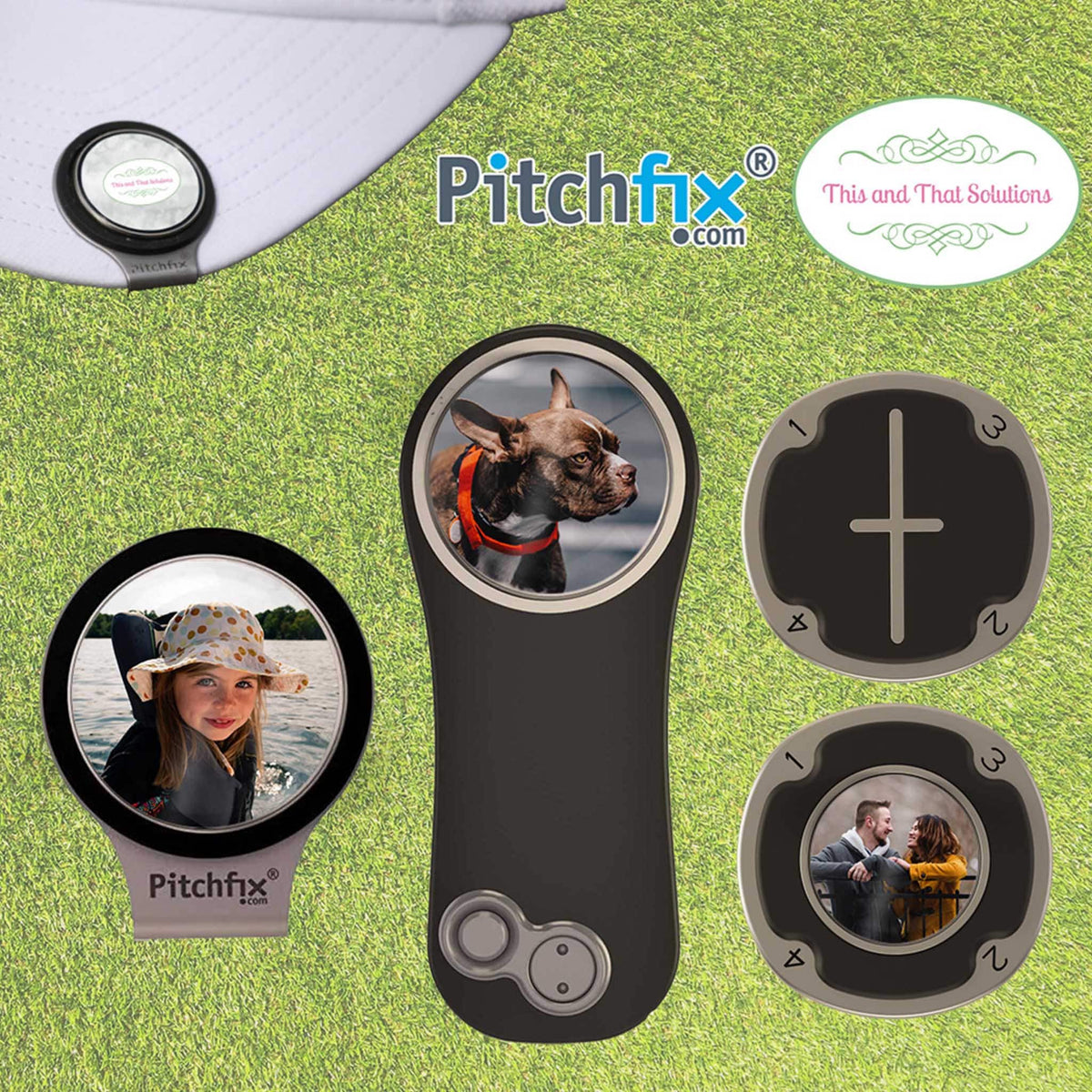 Custom Pitchfix Golf Accessories | Personalized Golf Hatclip | Police Blue Line