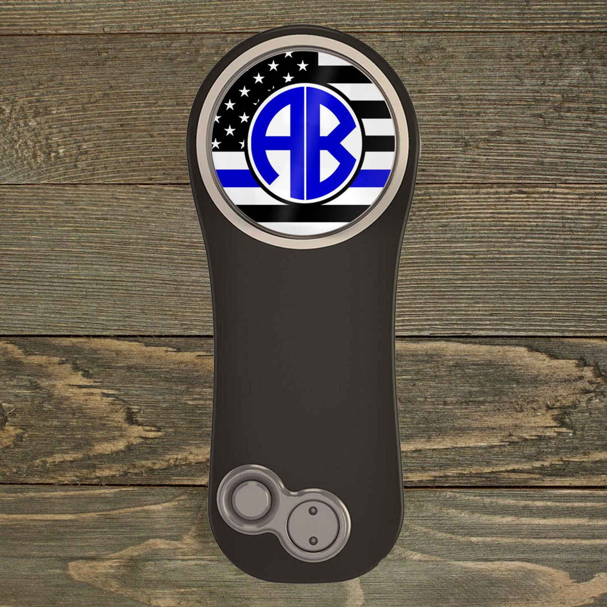 Personalized PitchFix Divot Tool | Golf Accessories | Golf Gifts | Police Blue Line