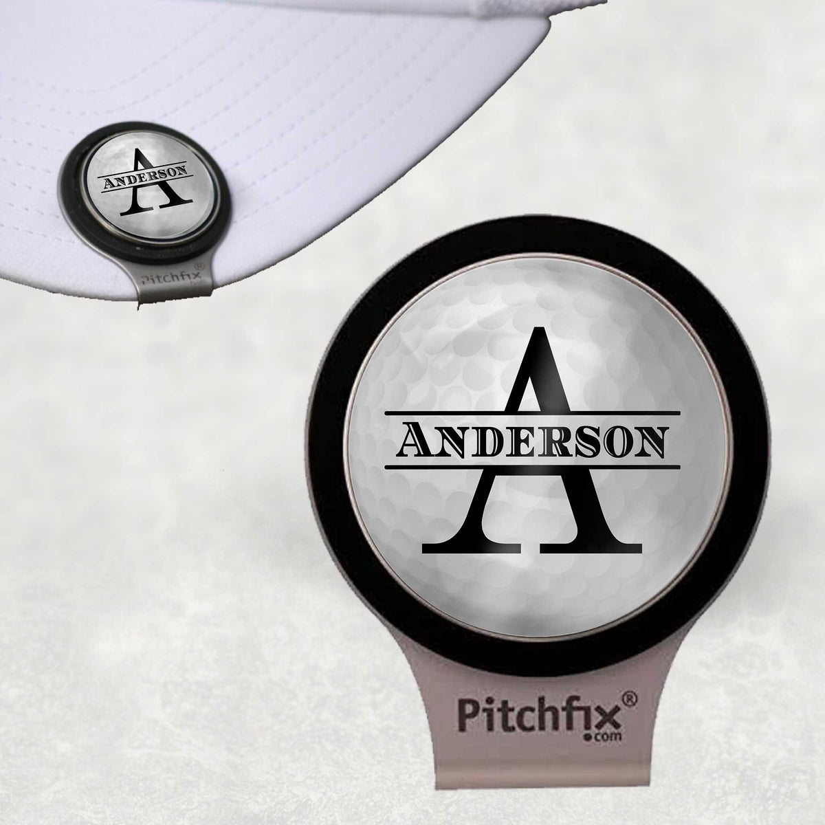 Custom Pitchfix Golf Accessories | Personalized Golf Hatclip | Golf Ball Monogram