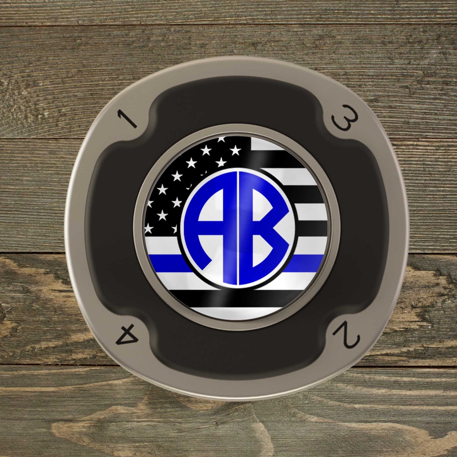 Personalized PitchFix MultiMarker Tool | Custom Ball Markers | Golf Gifts | Police Blue Line
