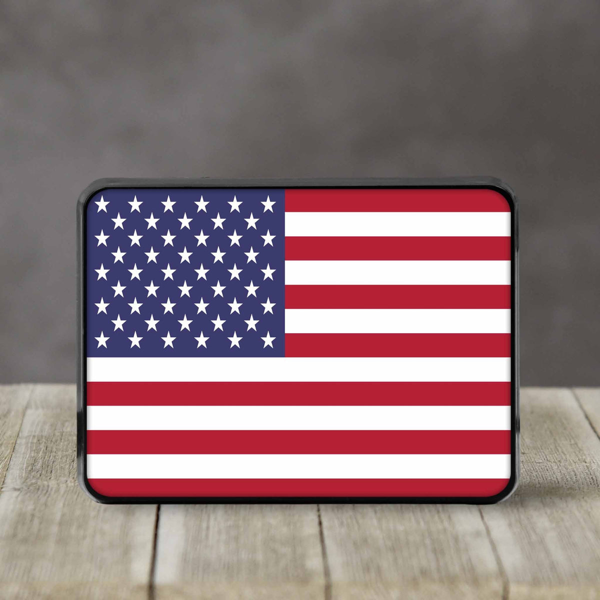 Personalized Trailer Hitch Cover | Custom Car Accessories | American Flag Color