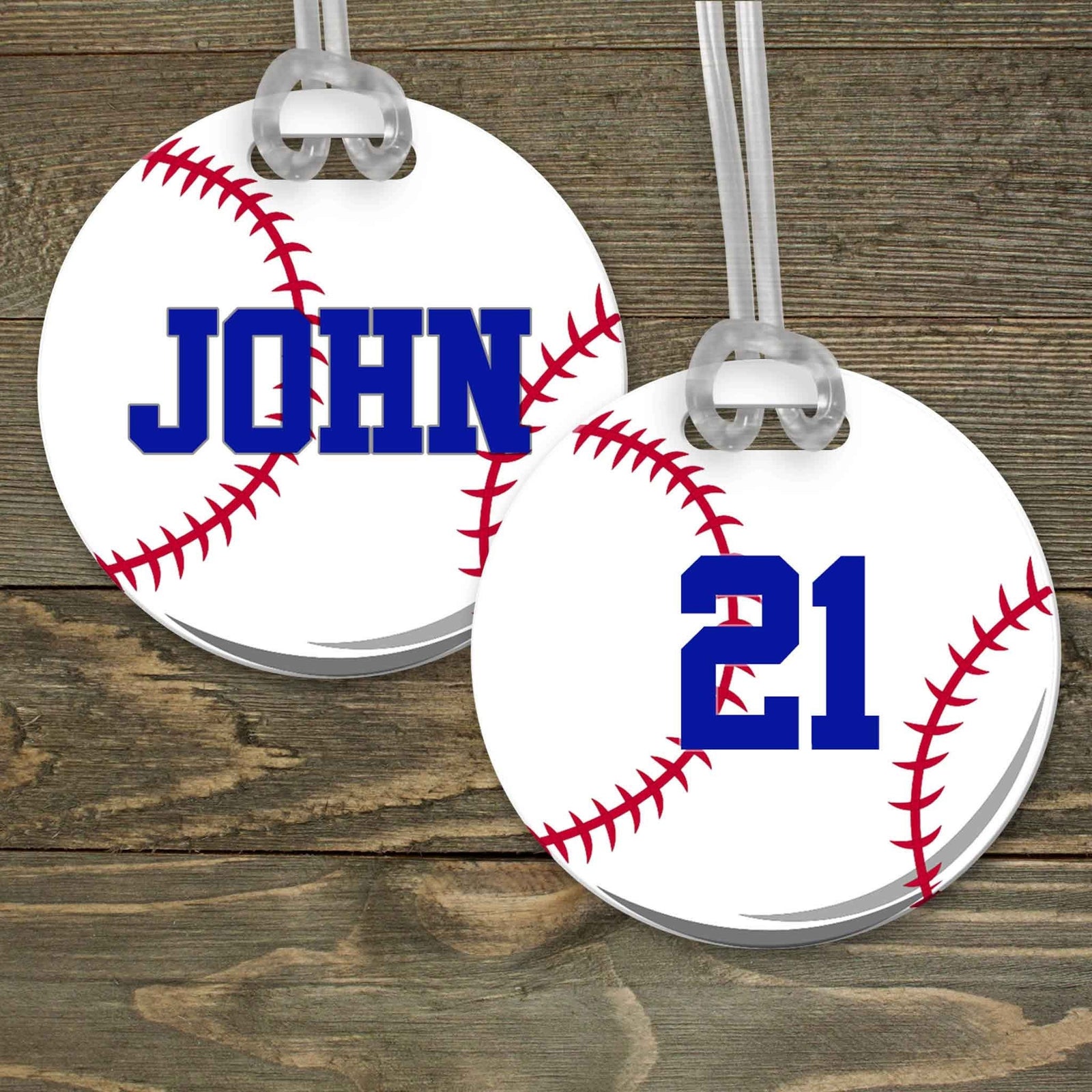 This & That Solutions - Personalized Luggage Tag | Custom Monogram Bag Tag | Baseball Design - Personalized Gifts & Custom Home Decor