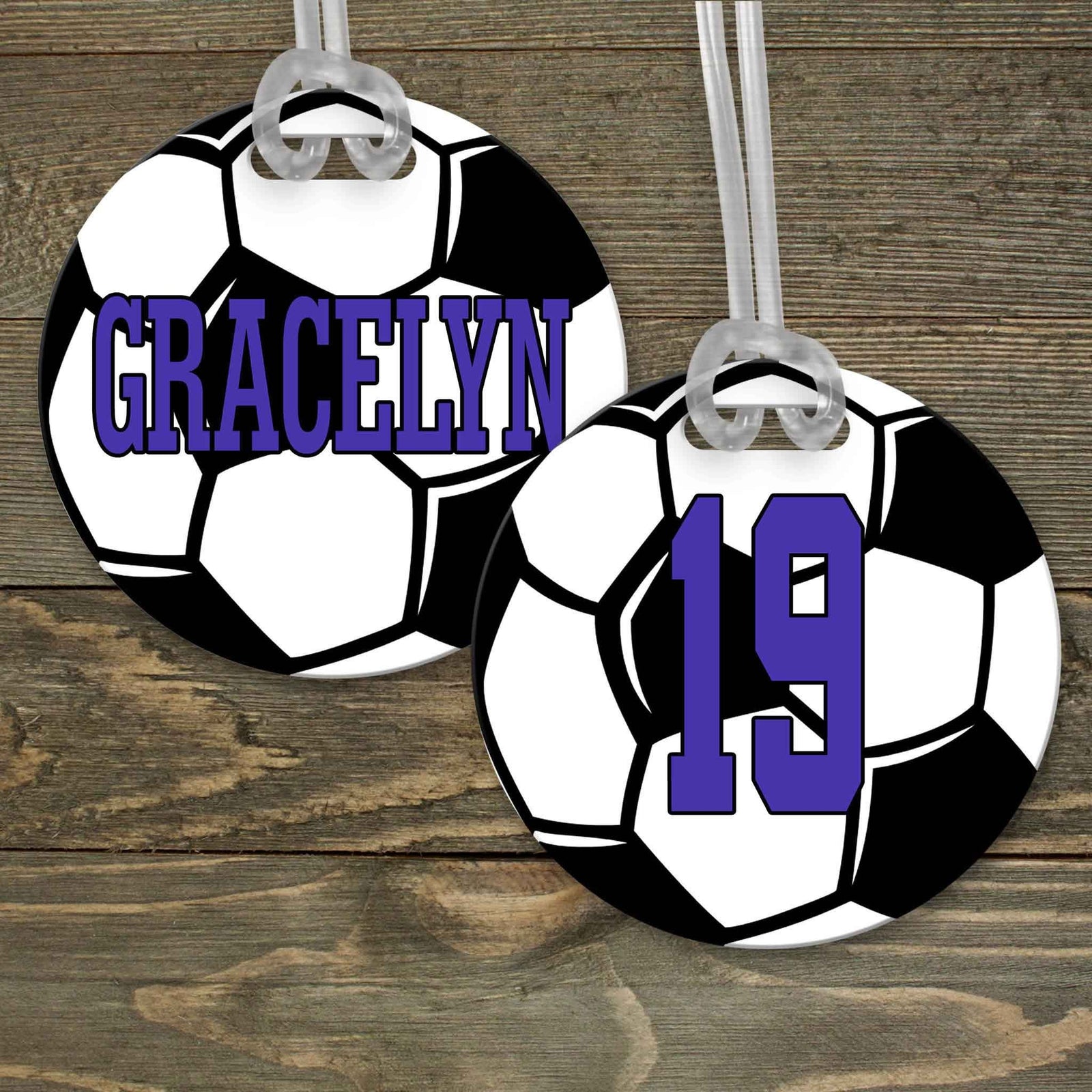 This & That Solutions - Personalized Luggage Tag | Custom Monogram Bag Tag | Soccer Design - Personalized Gifts & Custom Home Decor