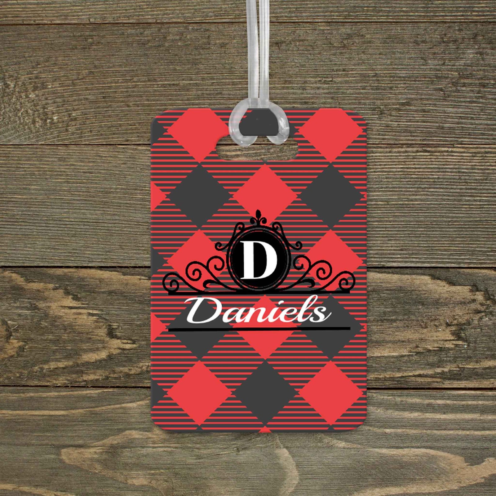 This & That Solutions - Personalized Luggage Tag | Custom Monogram Bag Tag | Buffalo Plaid - Personalized Gifts & Custom Home Decor