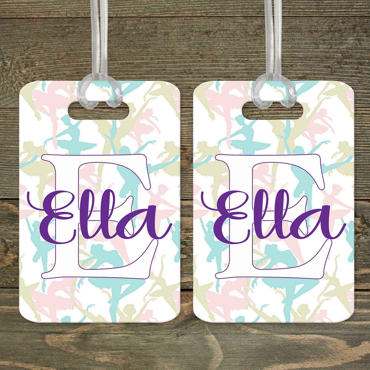 This &amp; That Solutions - Personalized Luggage Tag | Custom Monogram Bag Tag | Ballerina Pink Child Monogram - Personalized Gifts &amp; Custom Home Decor