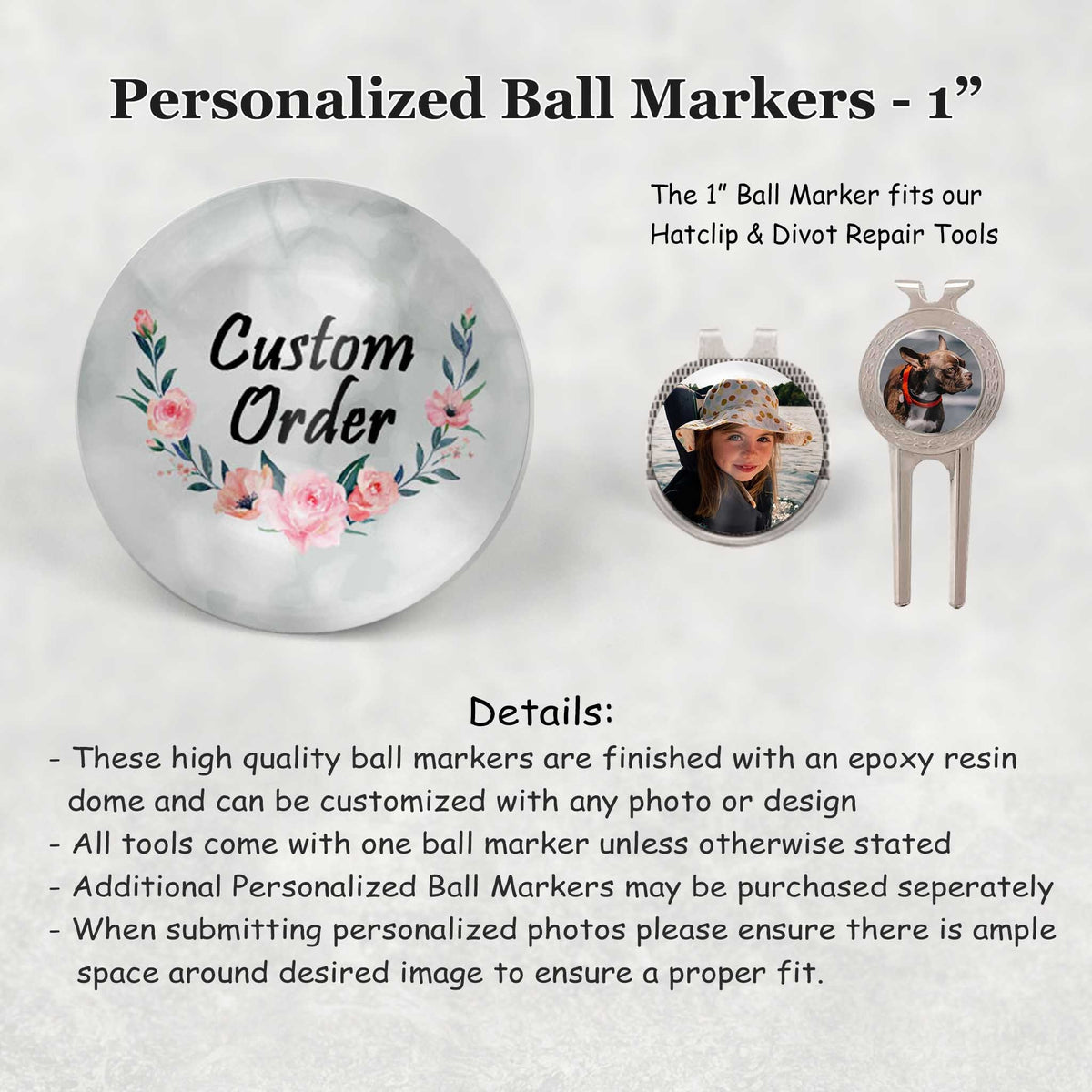 Personalized Ball Marker | Hat Clip Ball Marker | Golf Gifts | Custom Order