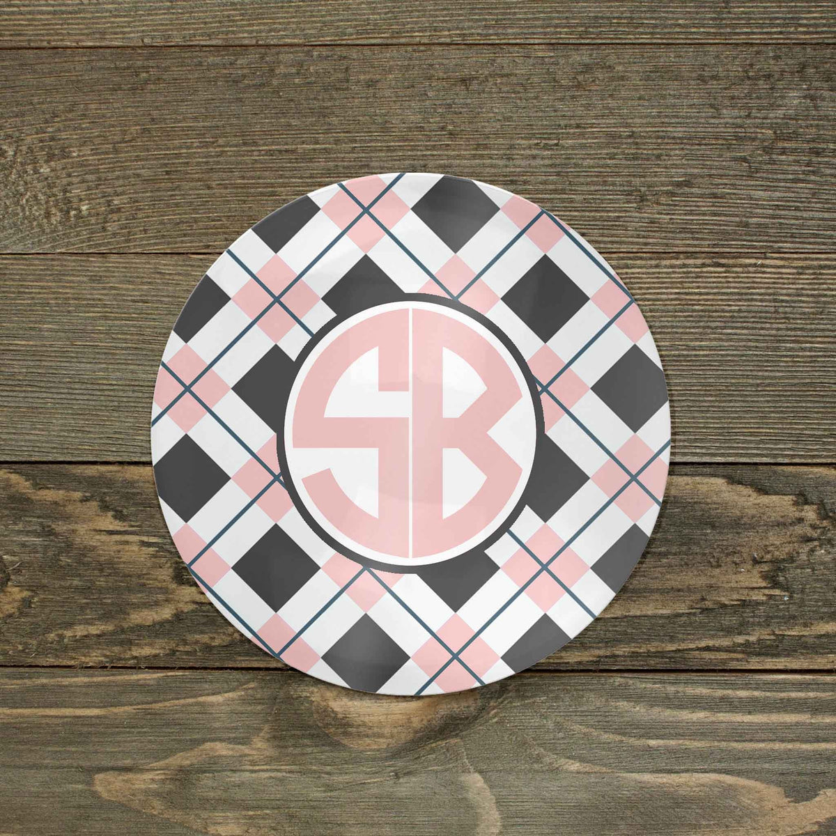 Personalized Ball Marker | Hat Clip Ball Marker | Golf Gifts | Blush Argyle