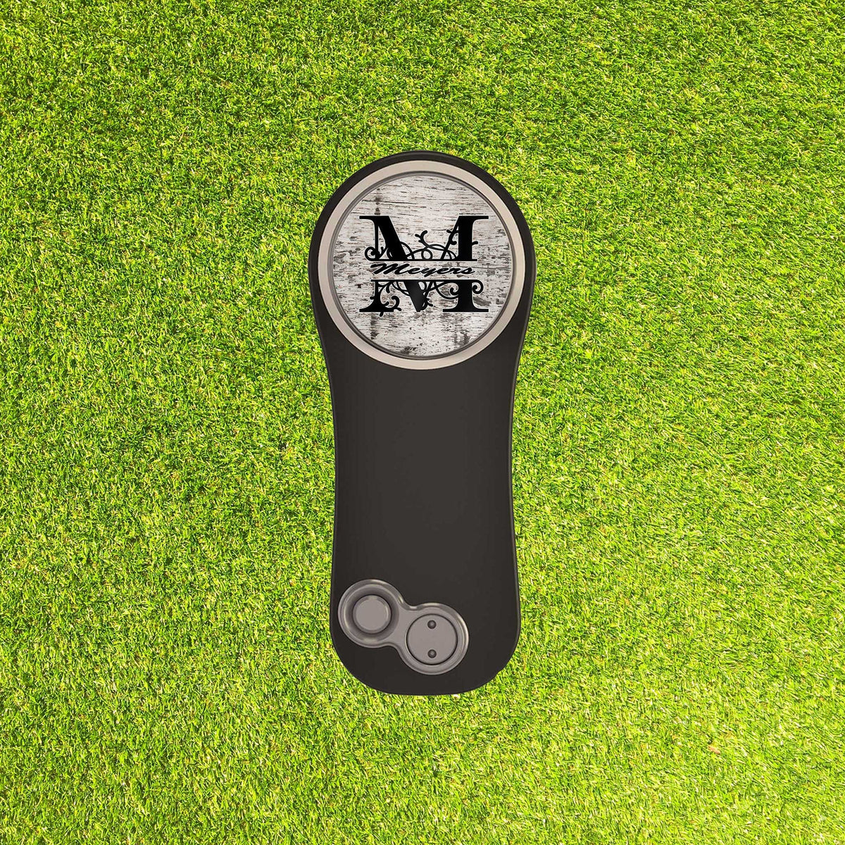 Personalized PitchFix Divot Tool | Golf Accessories | Golf Gifts | Distressed Wood Monogram