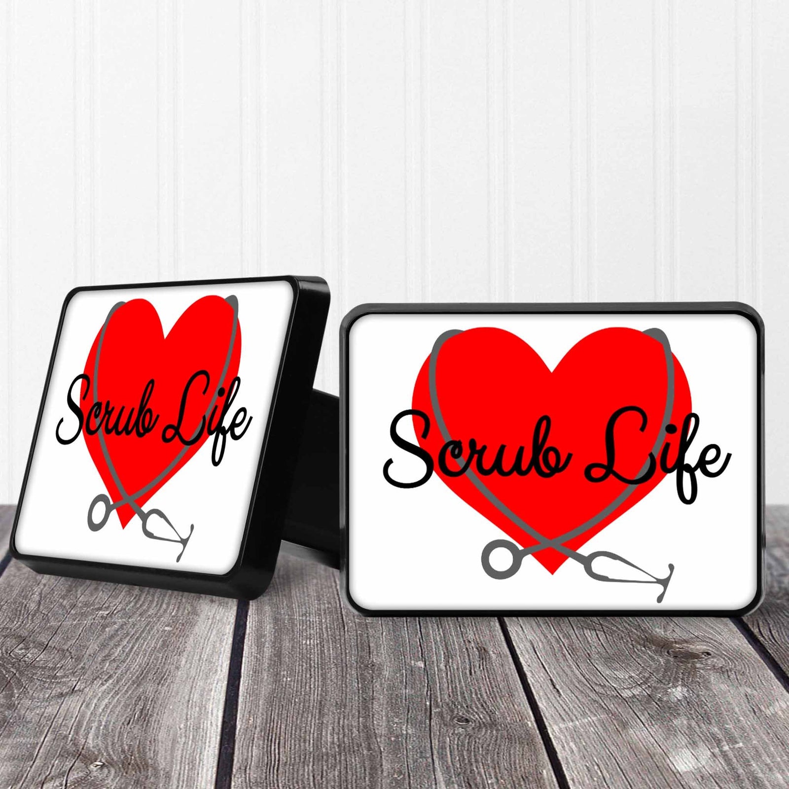 Personalized Trailer Hitch Cover | Custom Car Accessories | Scrub Life