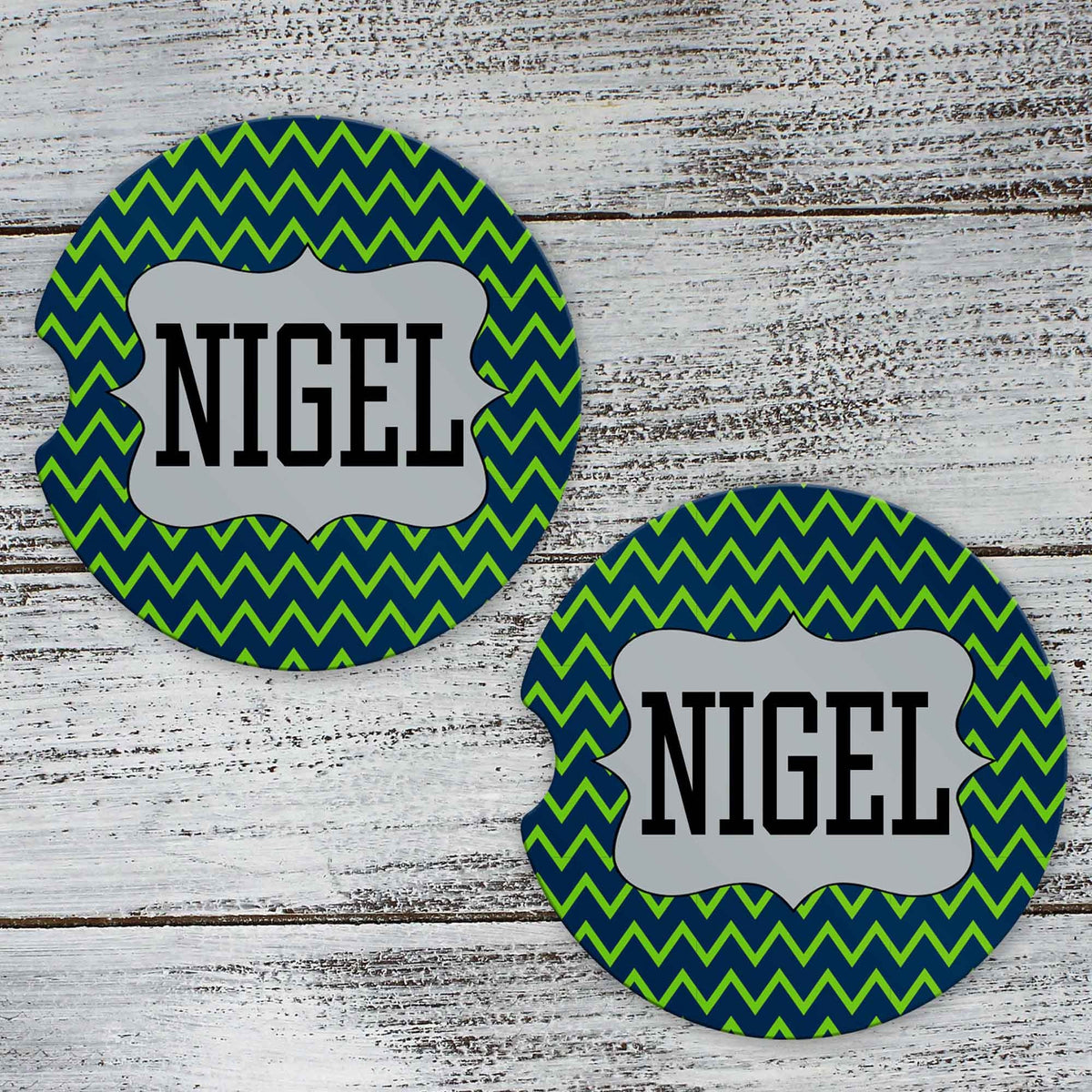 Personalized Car Coasters | Custom Car Accessories | Seahawks | Set of 2
