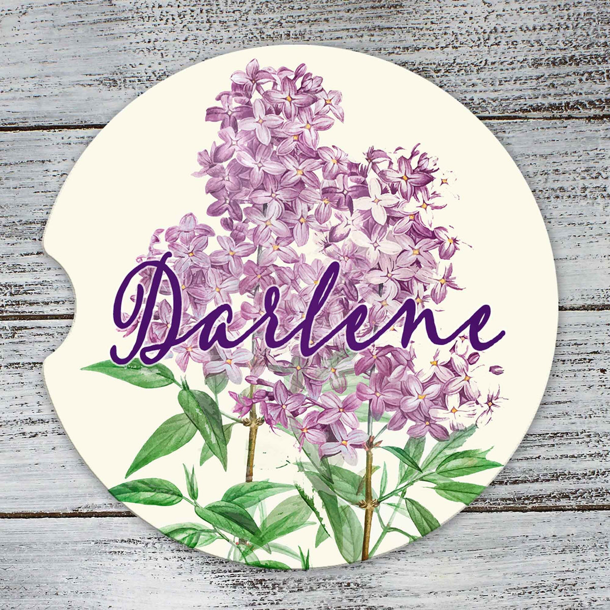 Personalized Car Coasters | Custom Car Accessories | Lilac | Set of 2