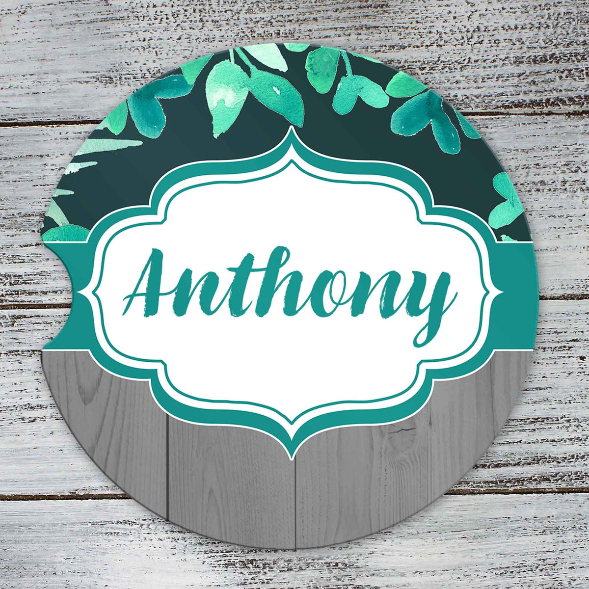 Personalized Car Coasters | Custom Car Accessories | Forest | Set of 2