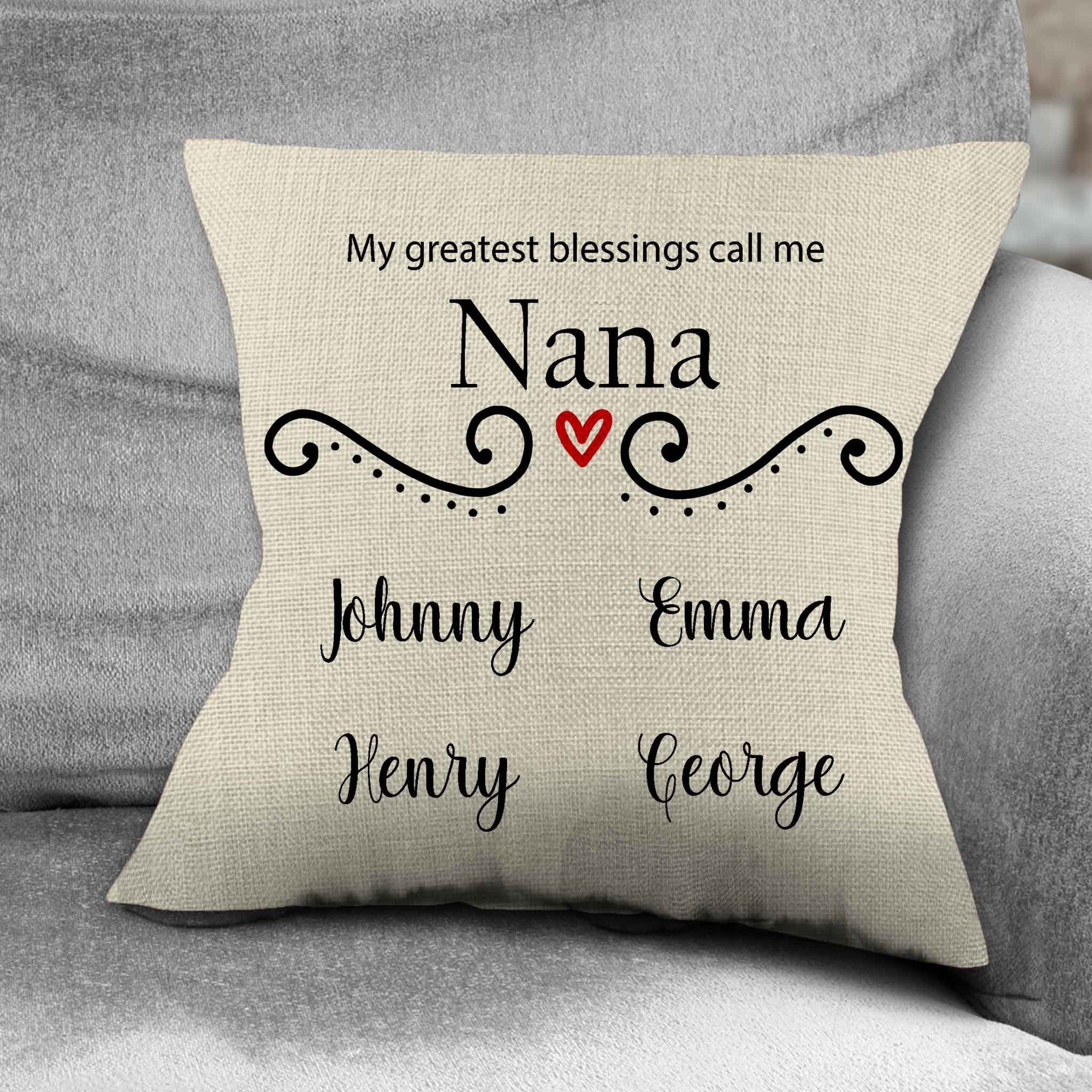 Personalized Throw Pillow | Custom Decorative Pillow | Nana's Greatest Blessing