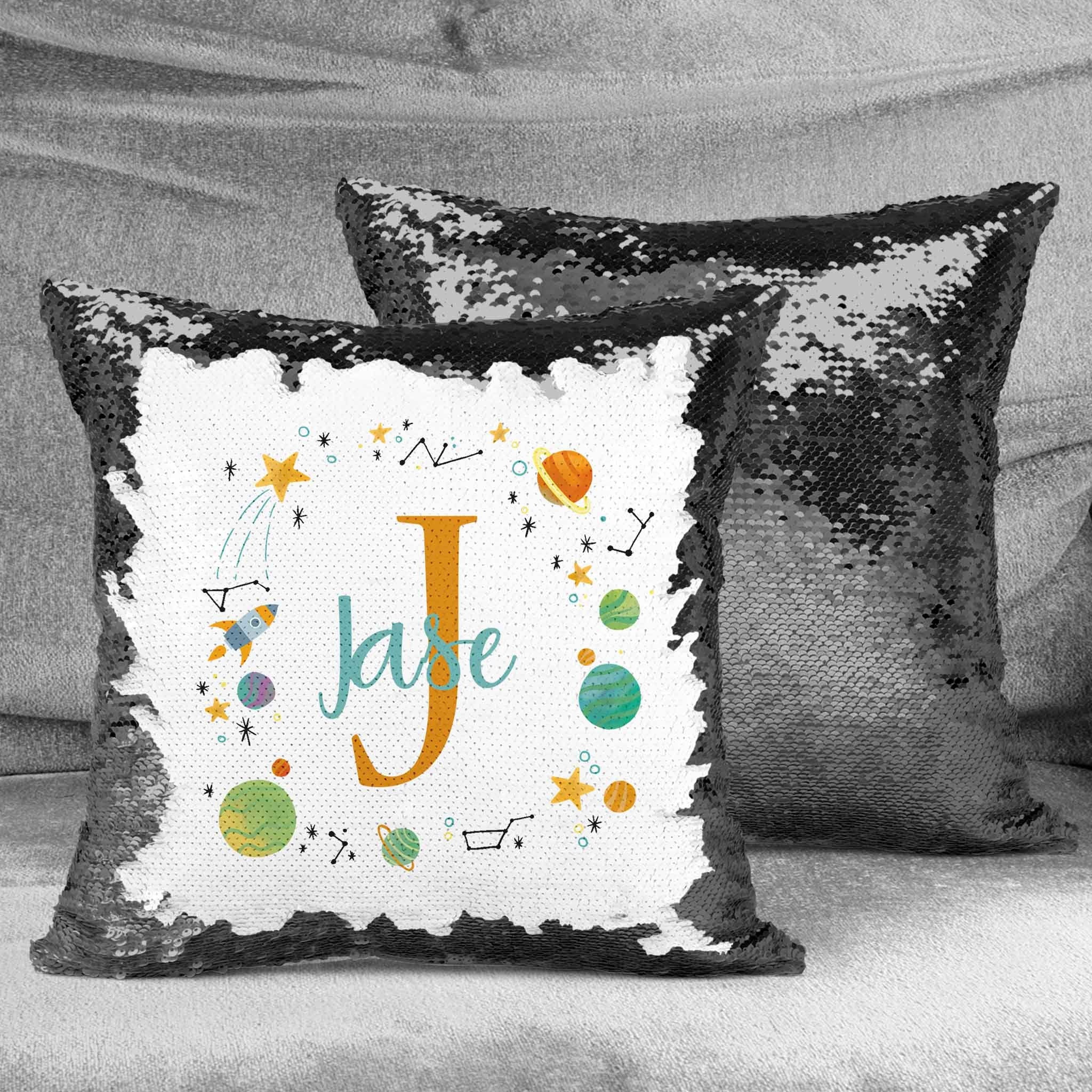 personalized picture sequin pillow